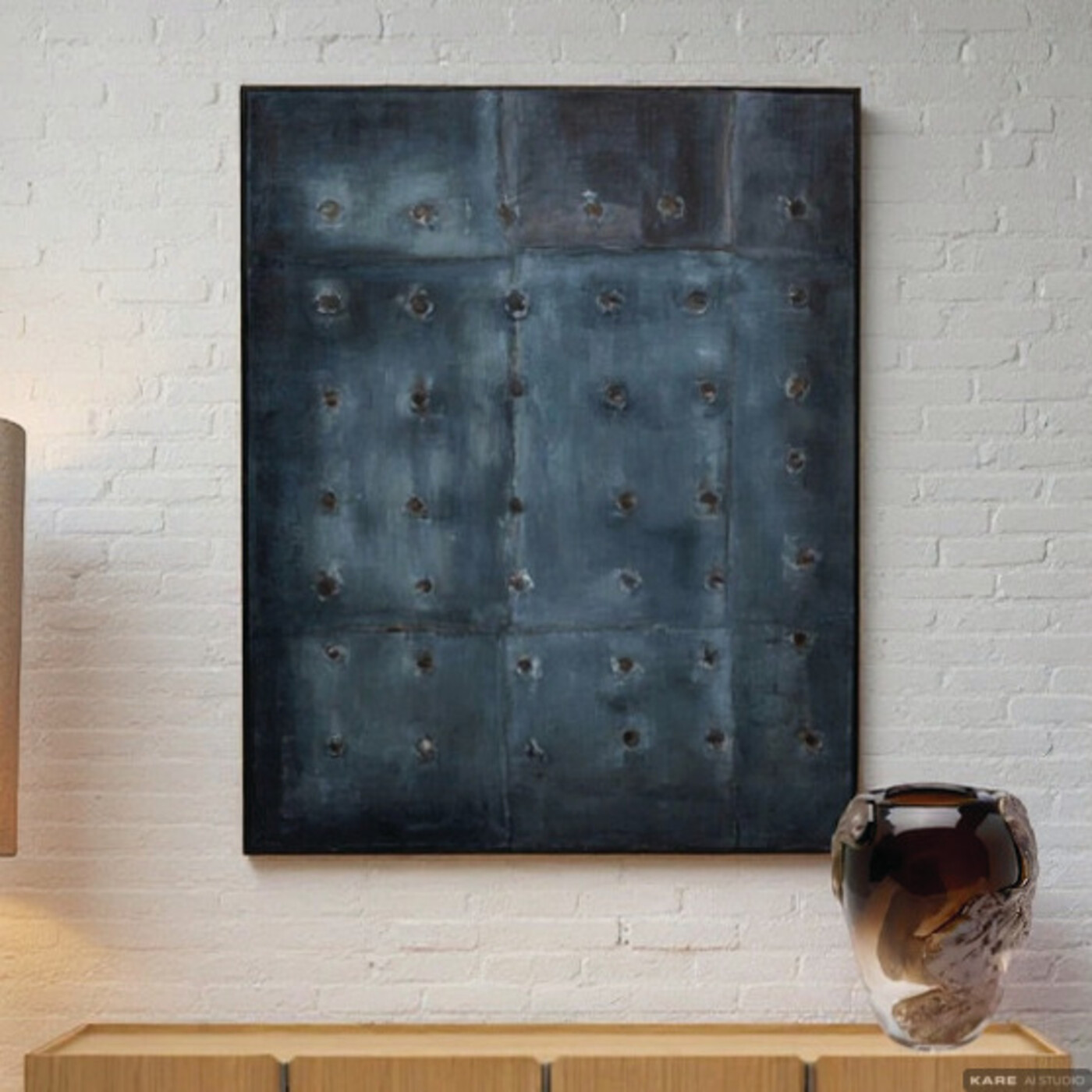 Картина на холсте Moody Blue «Абстракция» 150x120 см, Синий от KARE Design