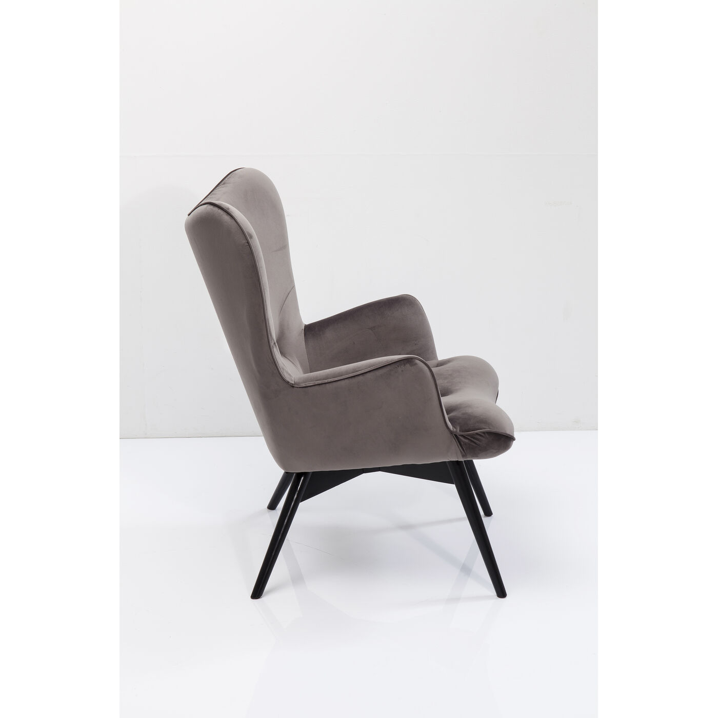Кресло Black Vicky Velvet Grey от KARE Design