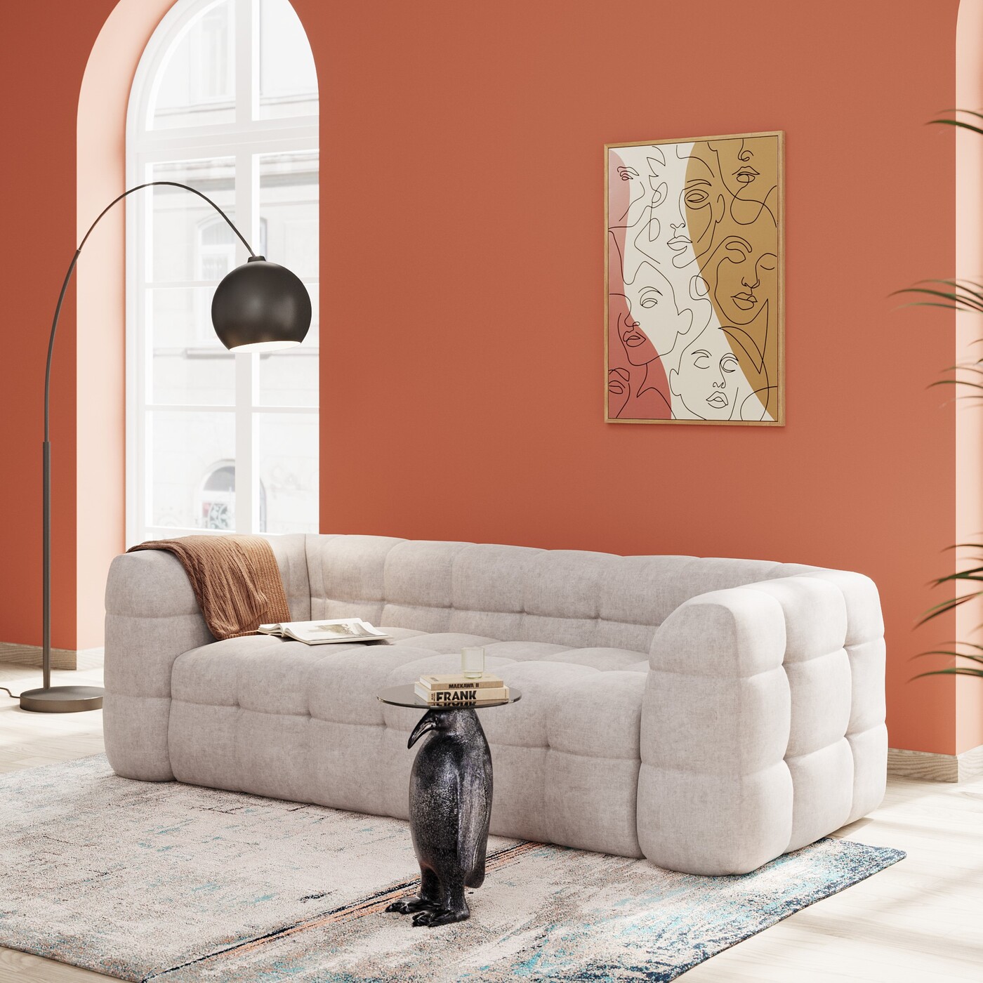Диван трехместный Salamanca Creme 240 см от KARE Design