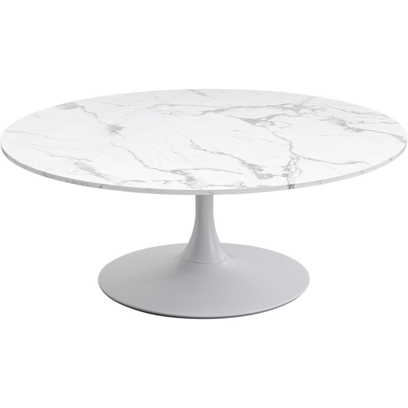 Стол кофейный Schickeria Marble White Ø110 см от KARE Design