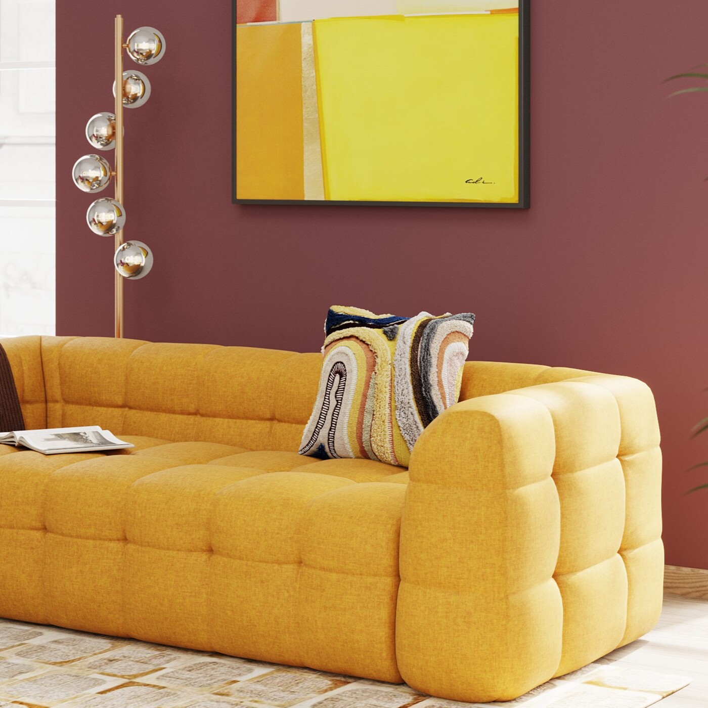 Подушка Lava «Лава» 45x45 см, Коричневый от KARE Design