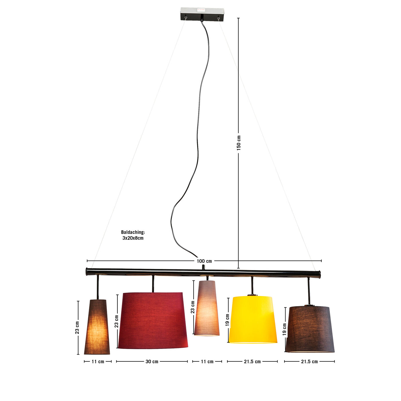 Светильник подвесной Parecchi Colore 100 см от KARE Design