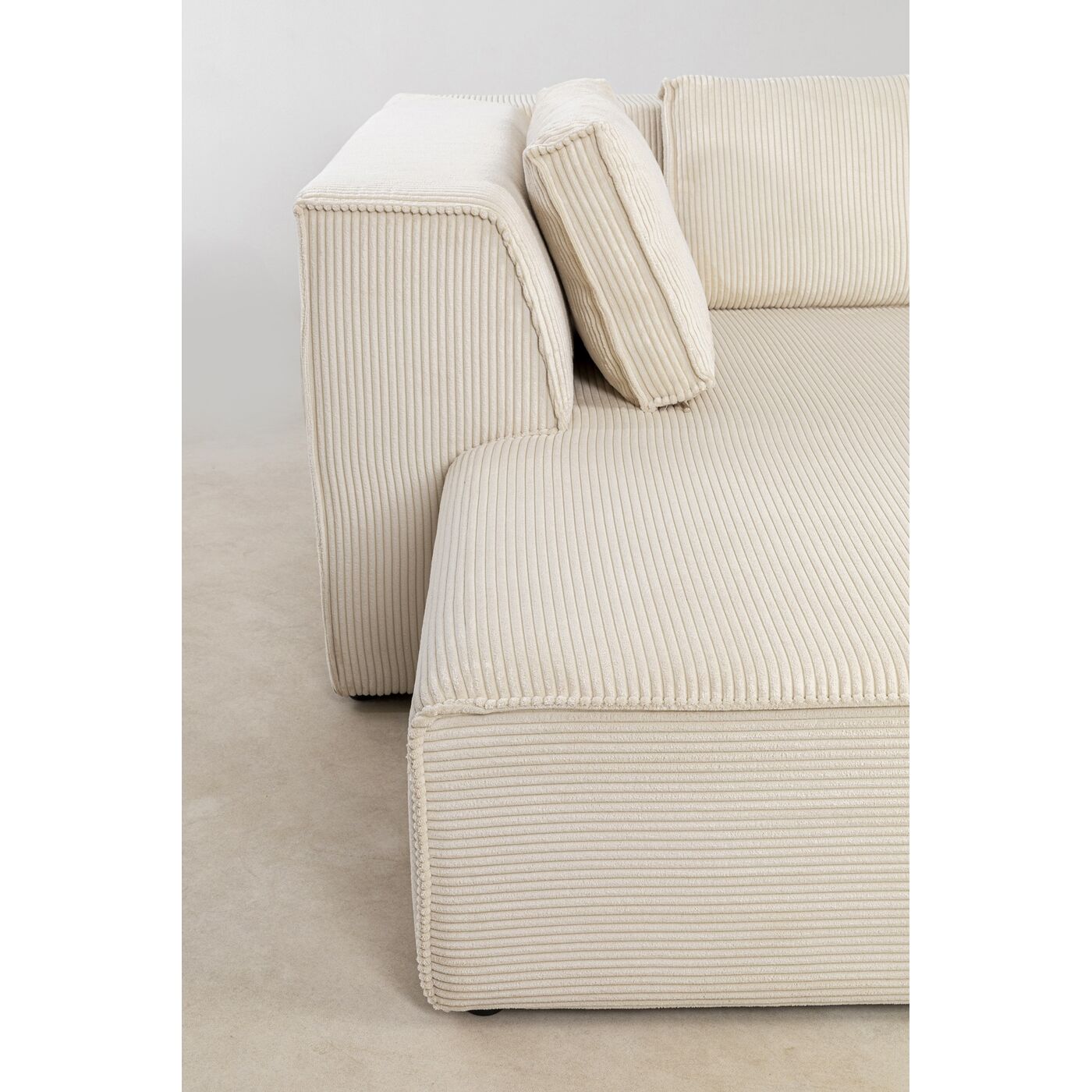 Диван левосторонний угловой Infinity Ottomane Cord Creme Left от KARE Design