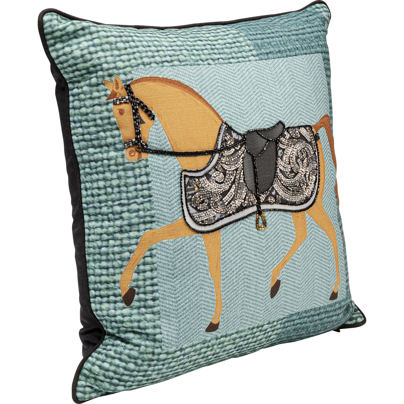Подушка Show Horse Plaid «Лошадь в клетку» 45x45 см от KARE Design