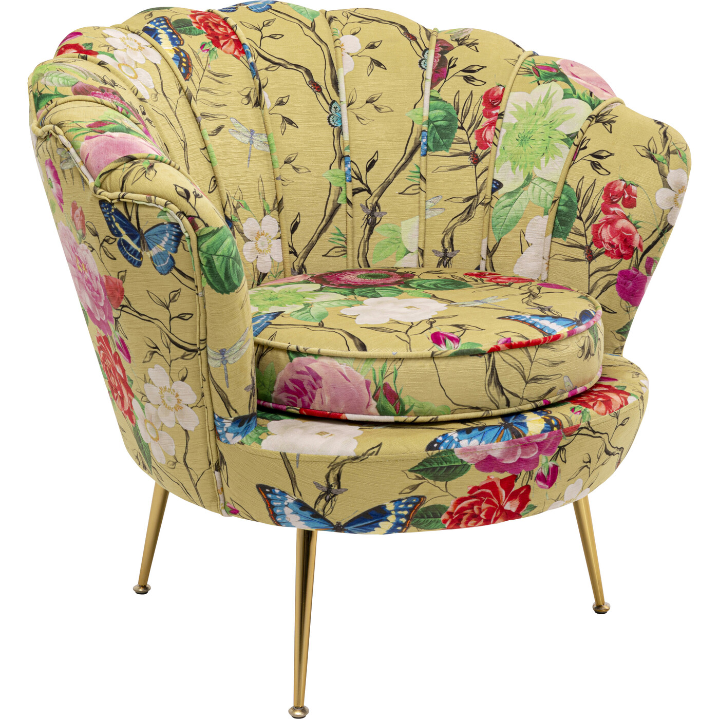 Кресло Water Lily Gold Flower Fever Yellow от KARE Design
