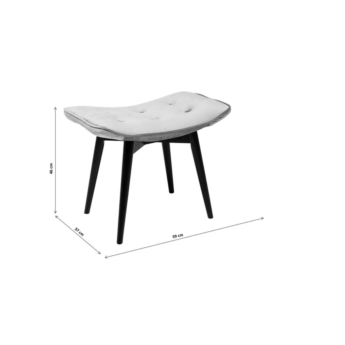 Табурет Vicky Velvet Grey от KARE Design