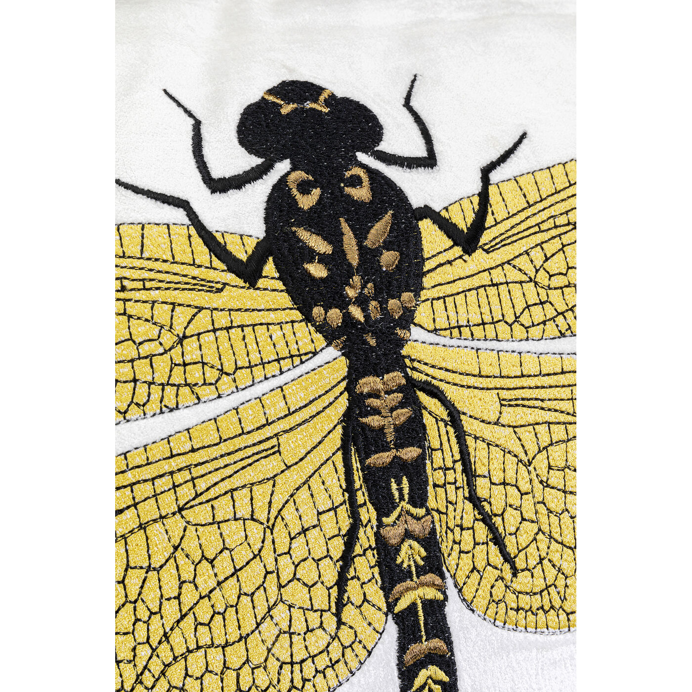 Подушка Glitter Dragonfly «Блестящая стрекоза» 40x40 см, Белый от KARE Design
