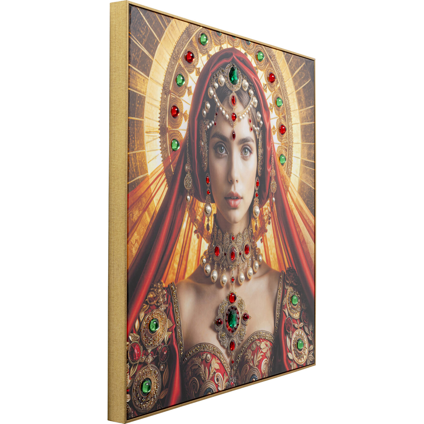 Картина в раме Muse Halo Lady «Дама с нимбом» 100x100 см от KARE Design