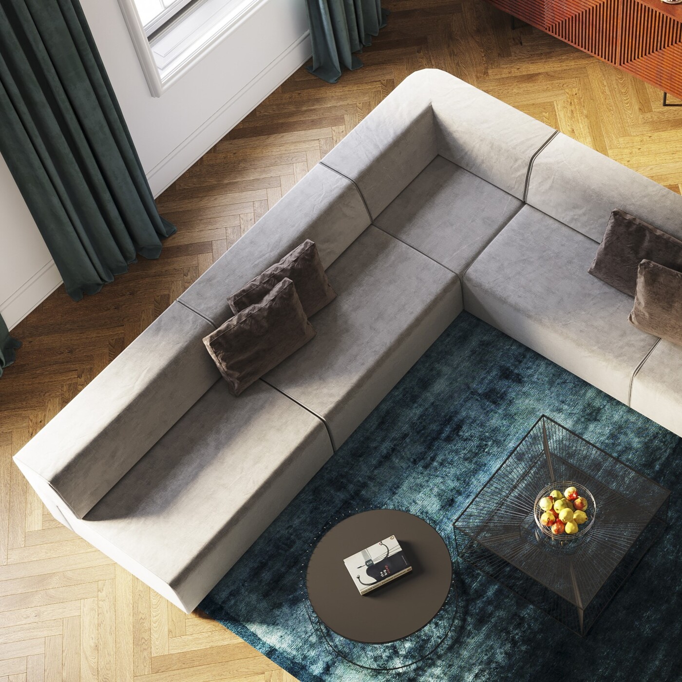Правый угол для дивана 100 Infinity Elements Grey от KARE Design