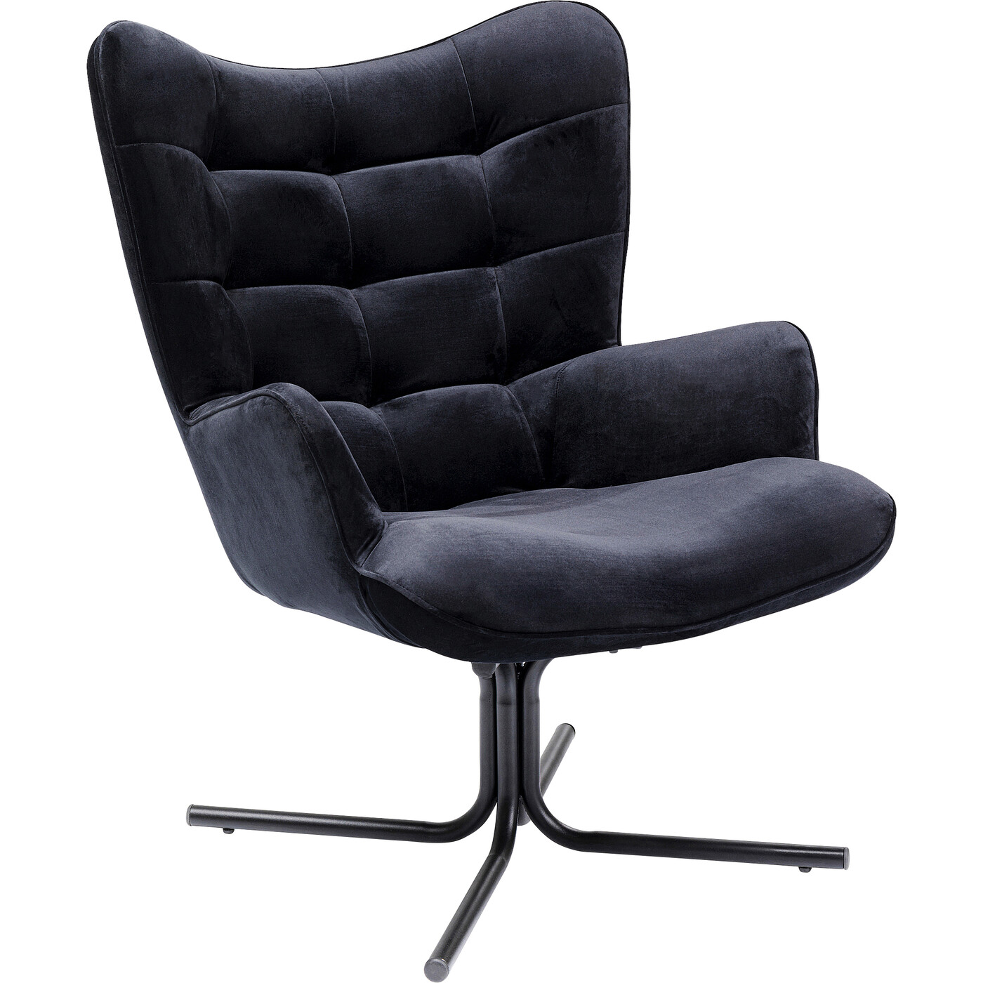 Кресло вращающееся Vicky Velvet Black от KARE Design