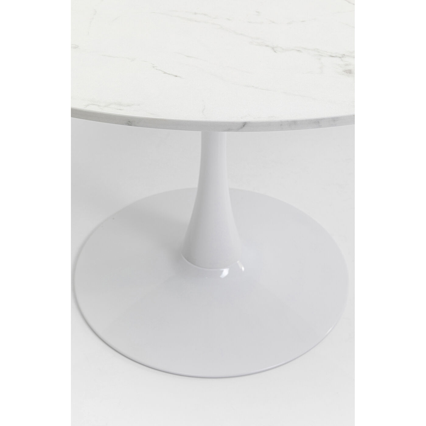 Стол Schickeria Marbleprint White Ø110 см от KARE Design