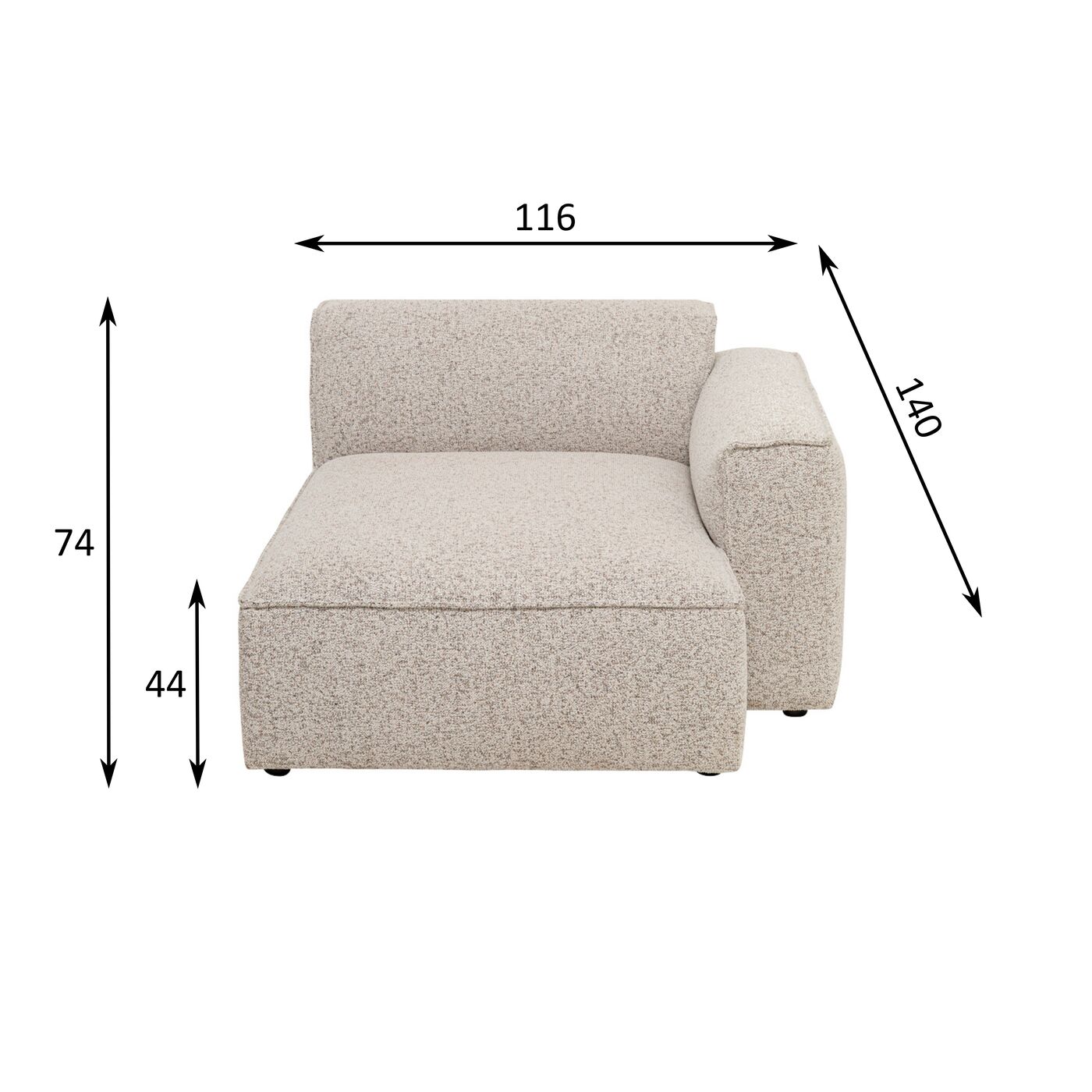 Диван Casanova Ottomane Element R/L_Cat 1 Ind от KARE Design
