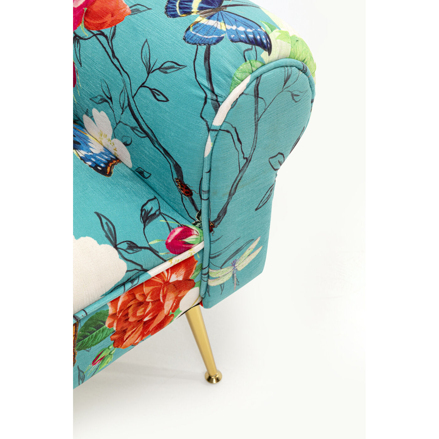 Скамья Wing Flower Fever Blau 100cm от KARE Design
