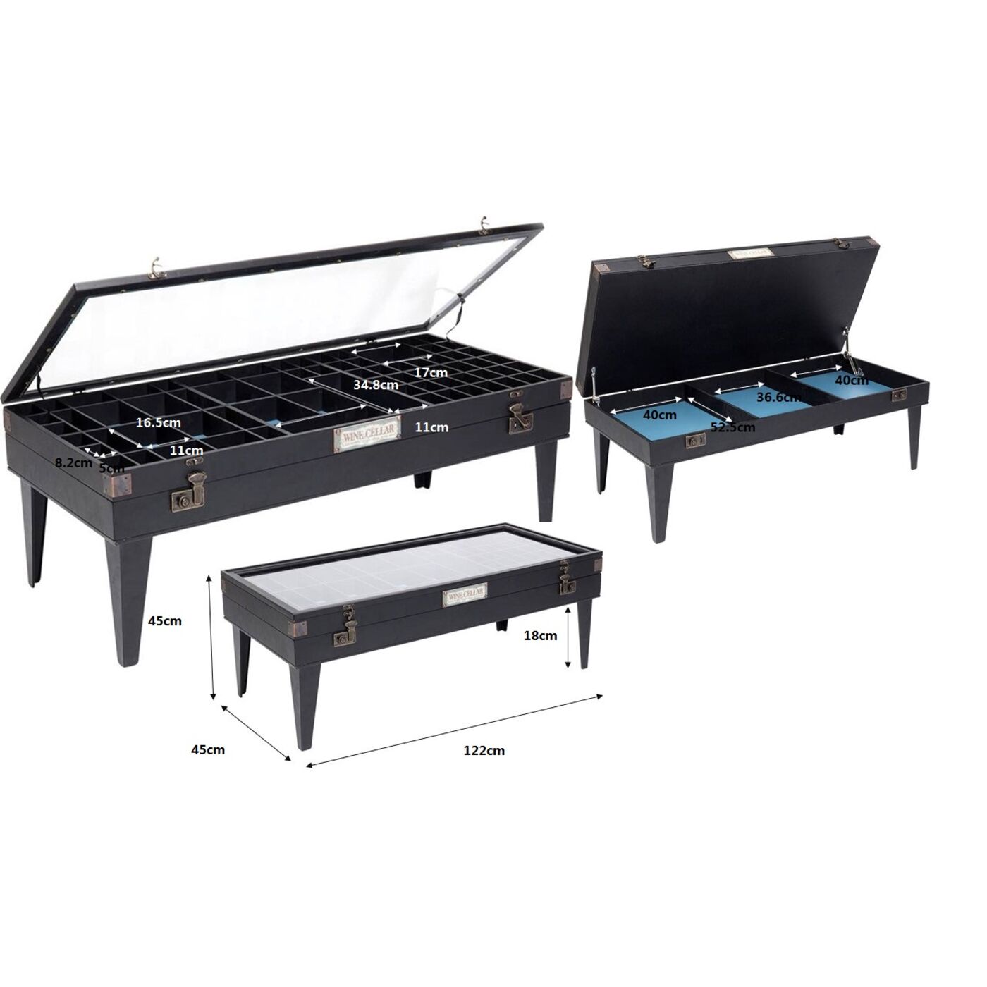 Стол кофейный Collector Black 122x55 см от KARE Design