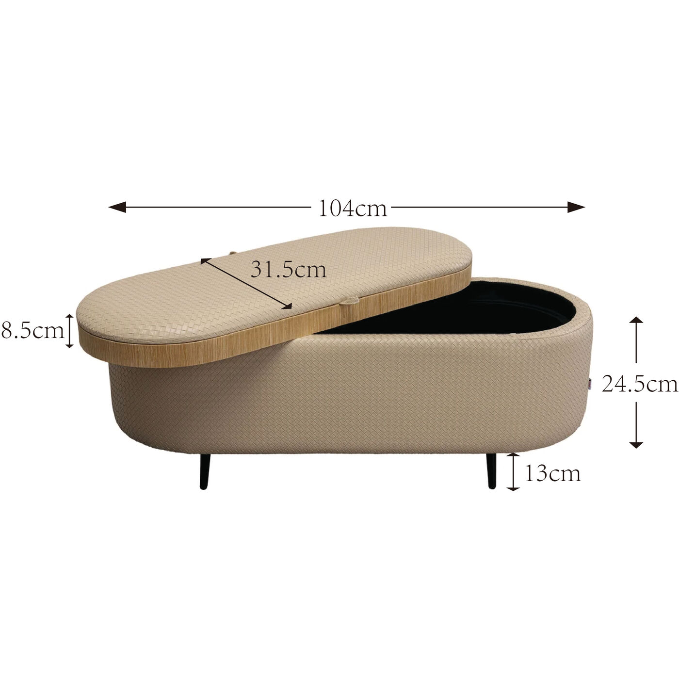 Скамья Venezia Storage Beige 100 см от KARE Design