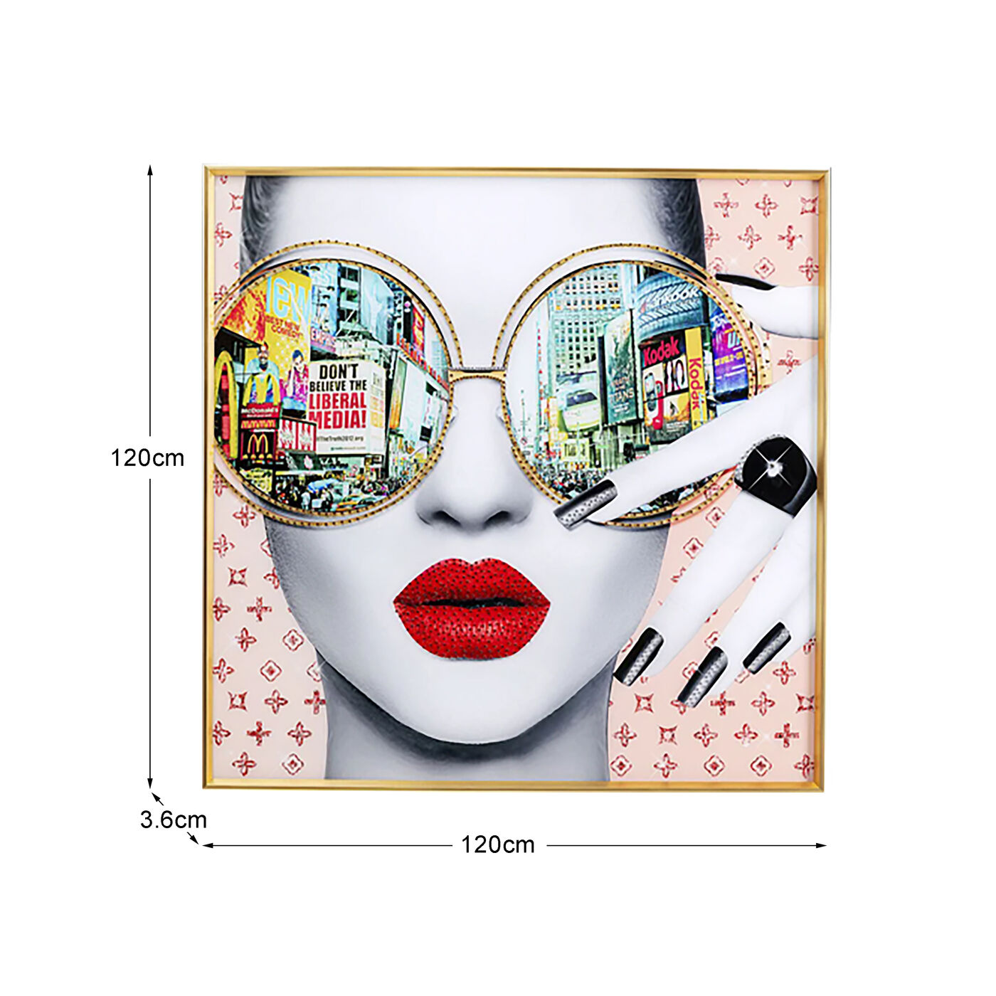 Картина в раме Times Square View «Таймс-сквер» 120x120 см от KARE Design