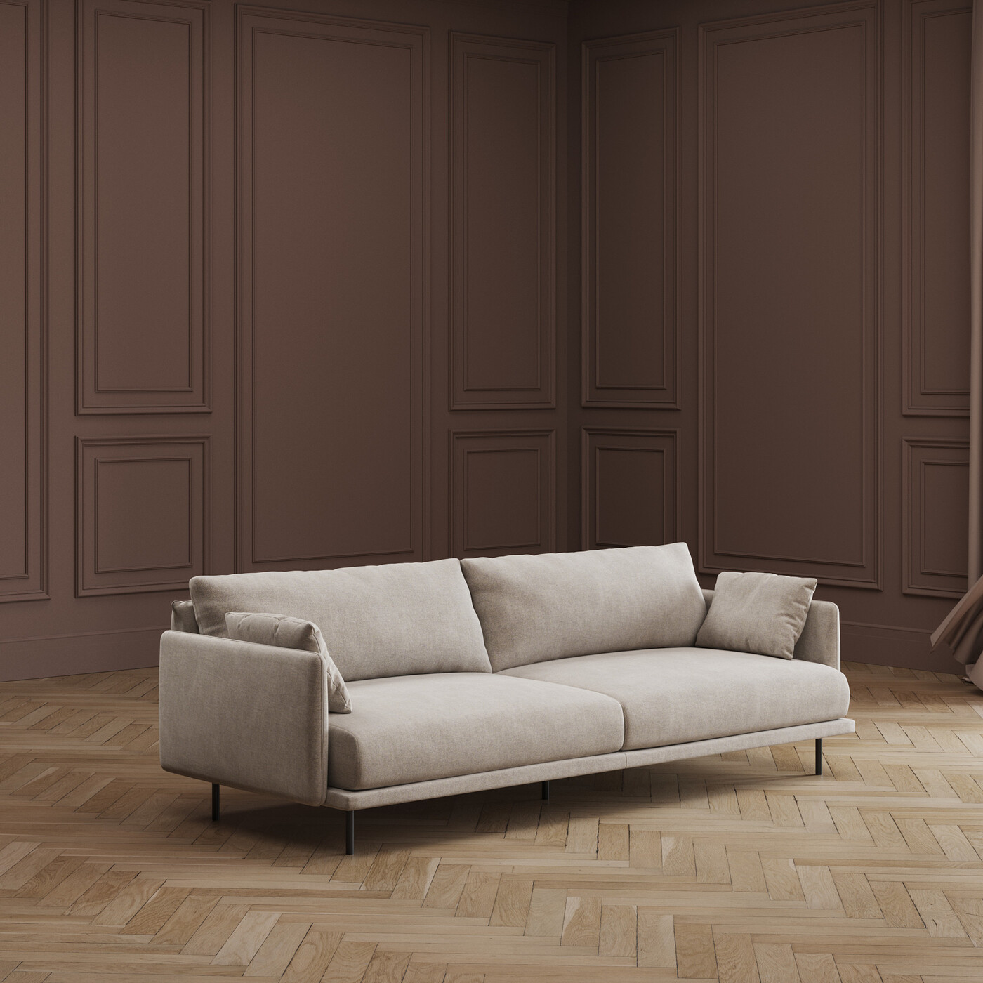 Диван трехместный Edna 3-Seater Cream 245 см от KARE Design