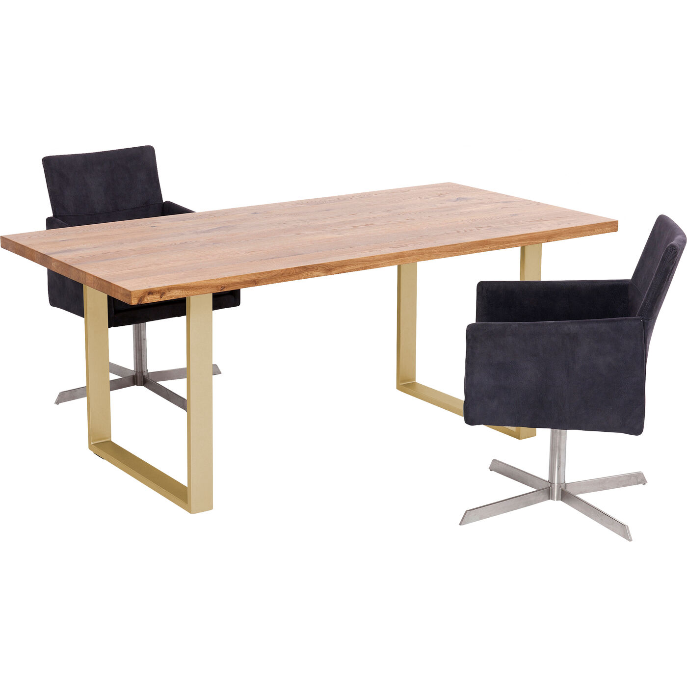 Стол Jackie Oak Brass 180x90 см