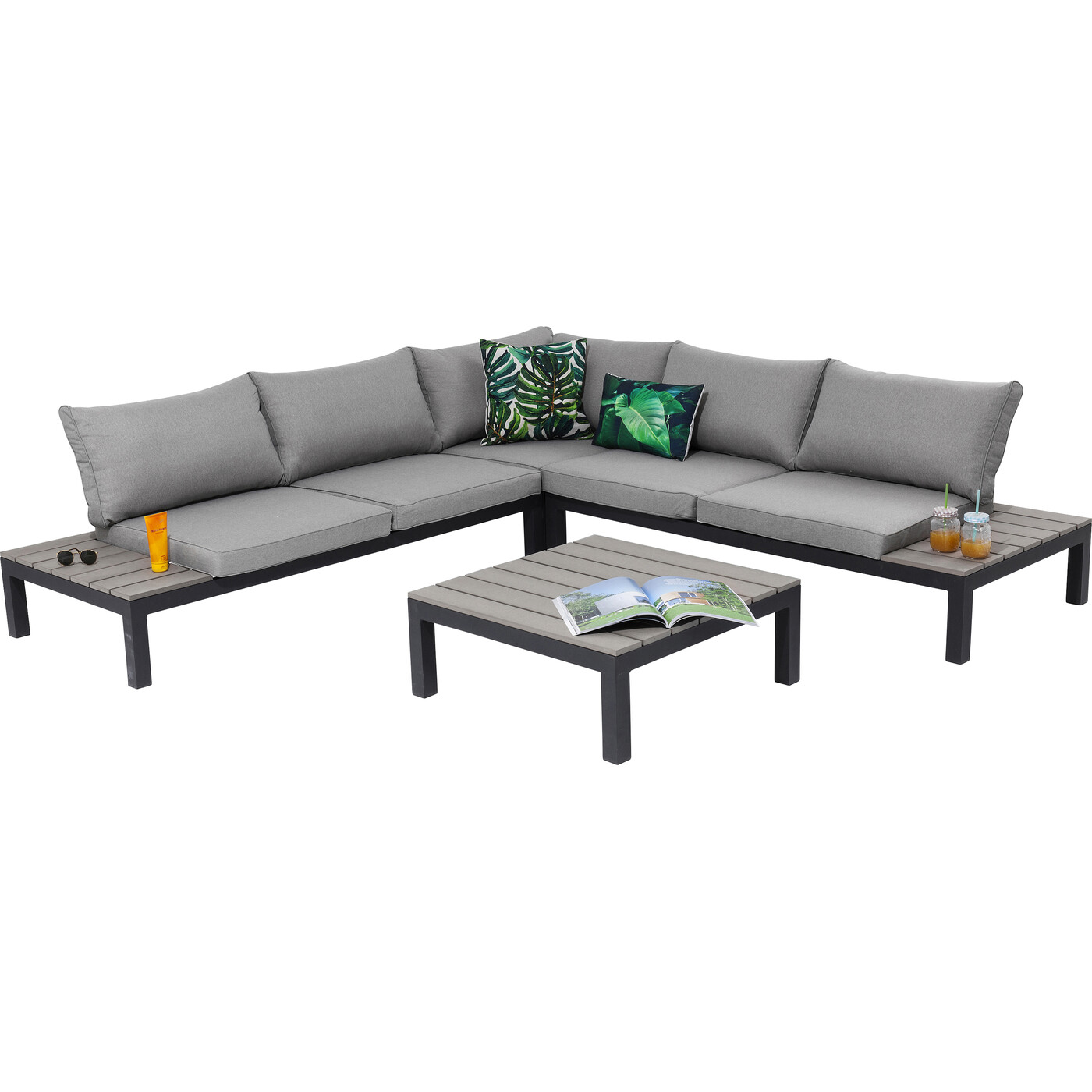 Диван уличный Holiday Black (4-предмета) от KARE Design