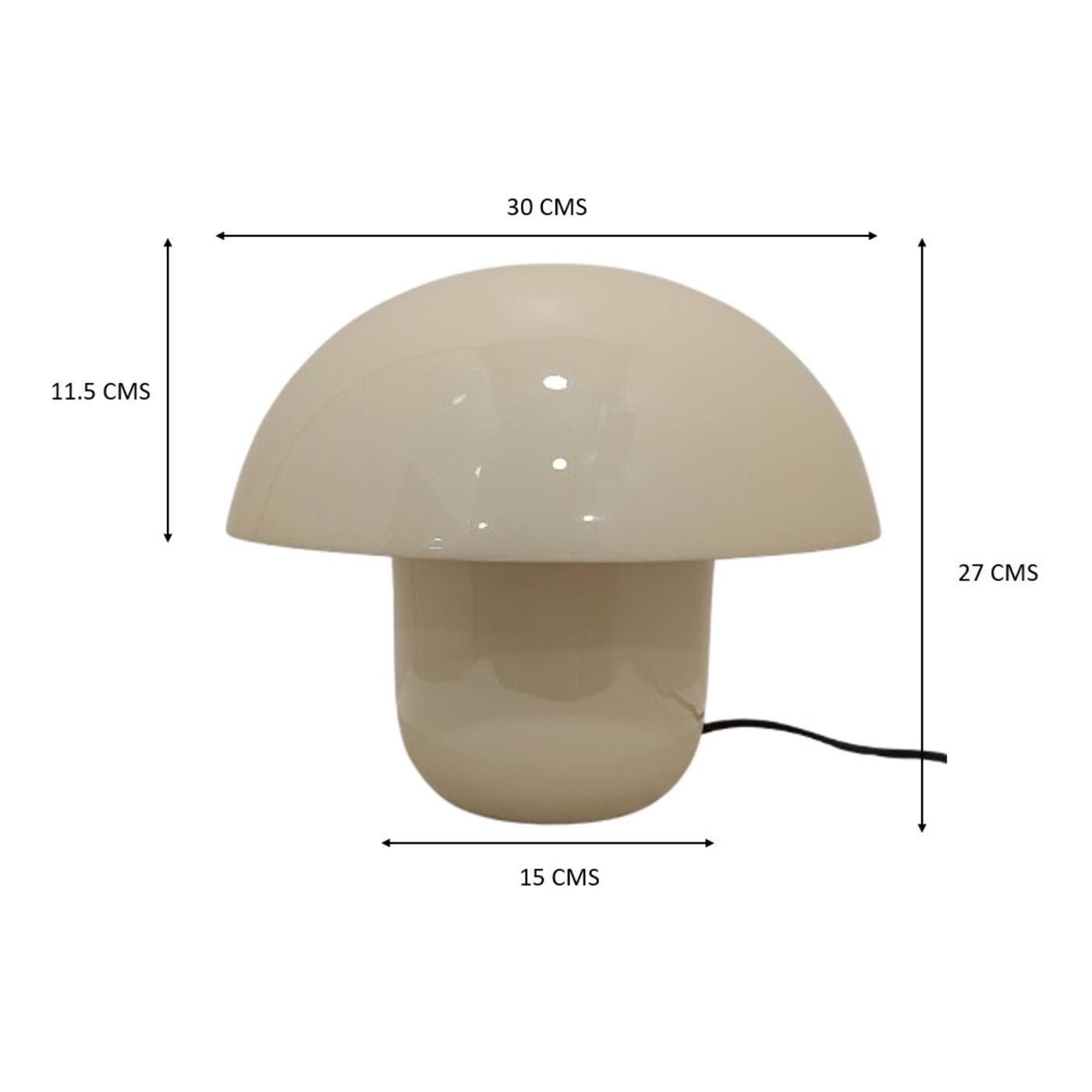 Светильник настольный Mushroom Shiny Ecru 27cm от KARE Design