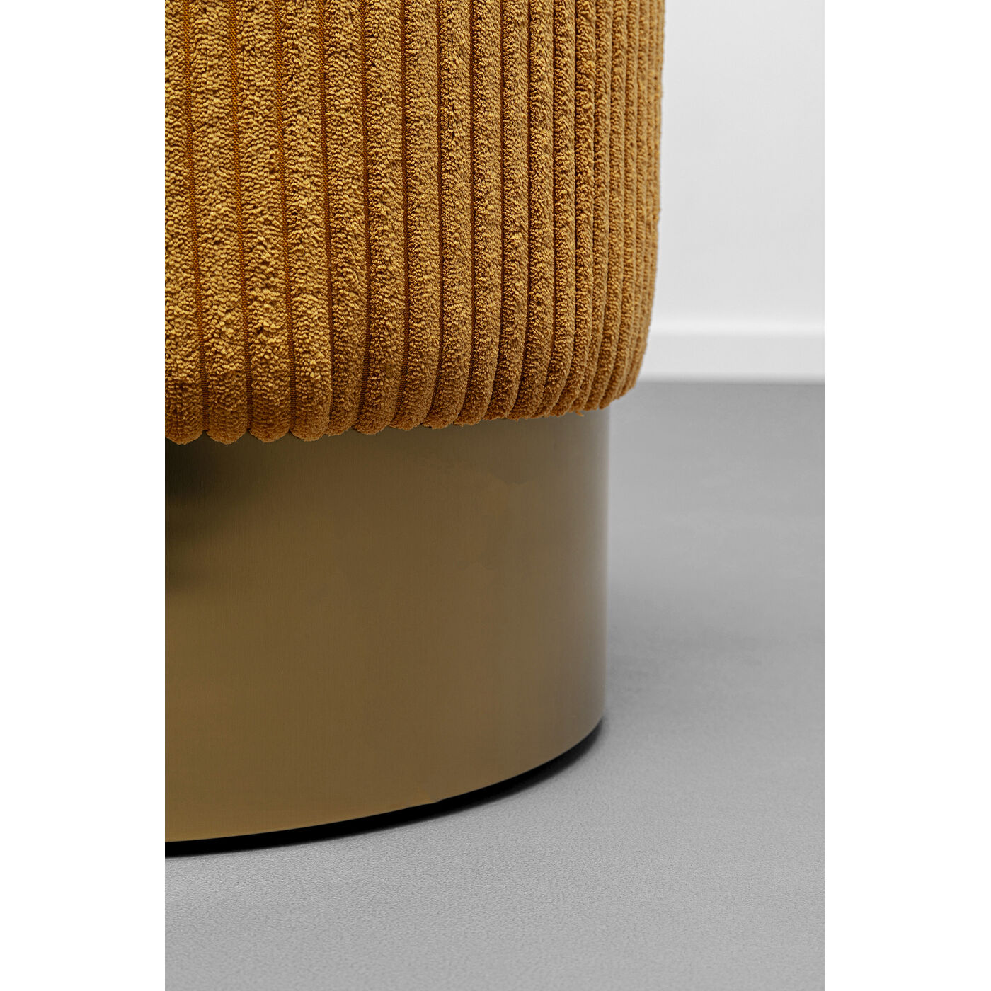 Пуф Cherry Yello Cord Brass Ø35 см от KARE Design