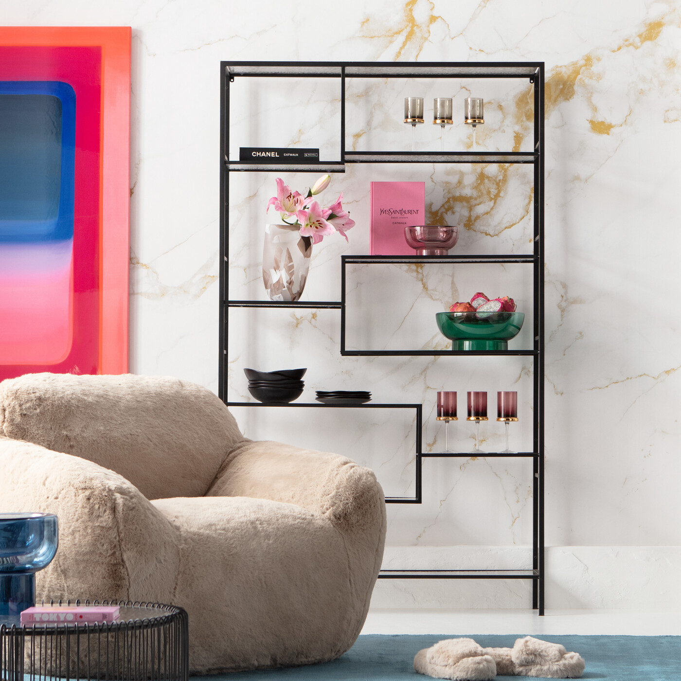 Стеллаж Loft Black Bubble 115x195 см от KARE Design