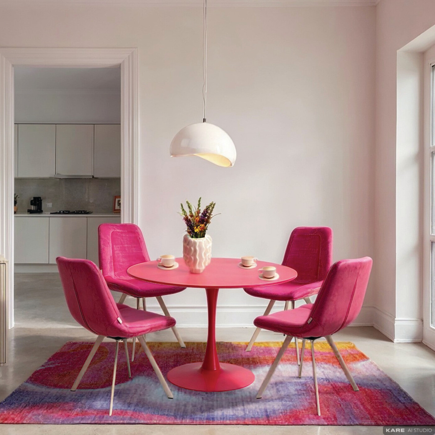 Стул вращающийся Baron Pink от KARE Design