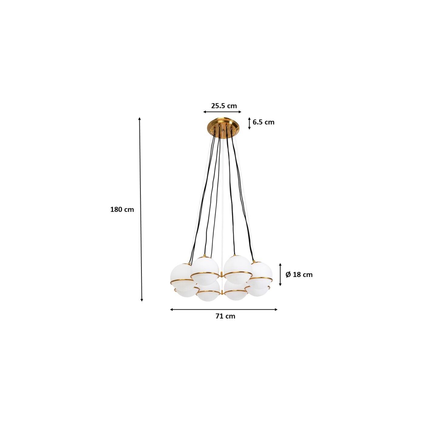 Светильник подвесной Globes Gold от KARE Design