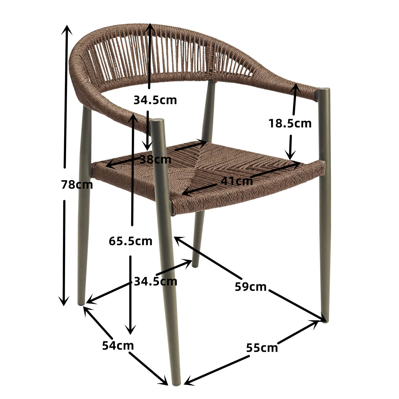 Стул с подлокотниками Palma Creme от KARE Design