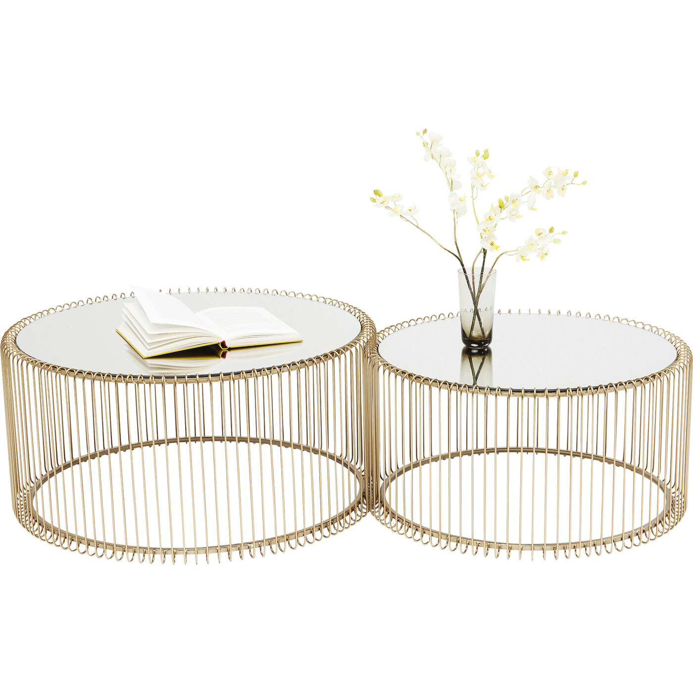 Стол кофейный Wire Brass (2 шт) от KARE Design