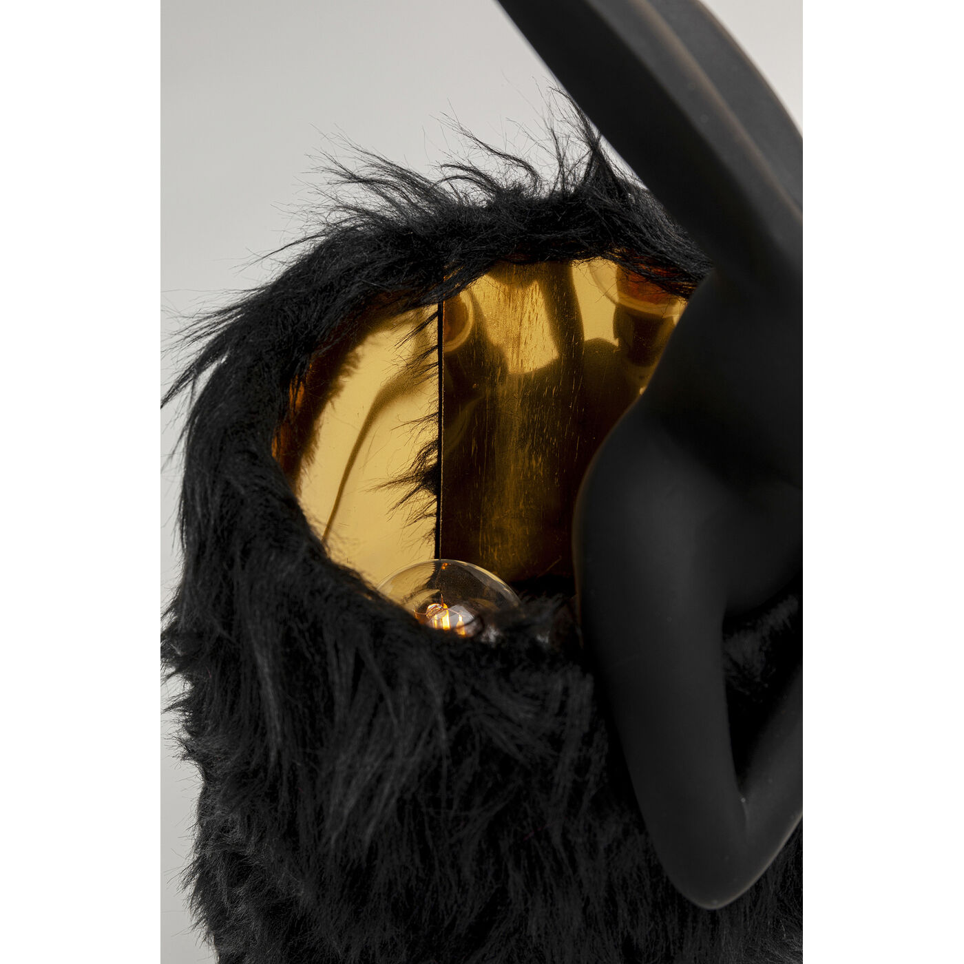 Светильник настольный "Кролик" Rabbit Fur Black/Gold, Черный/Золотой, 50 см от KARE Design