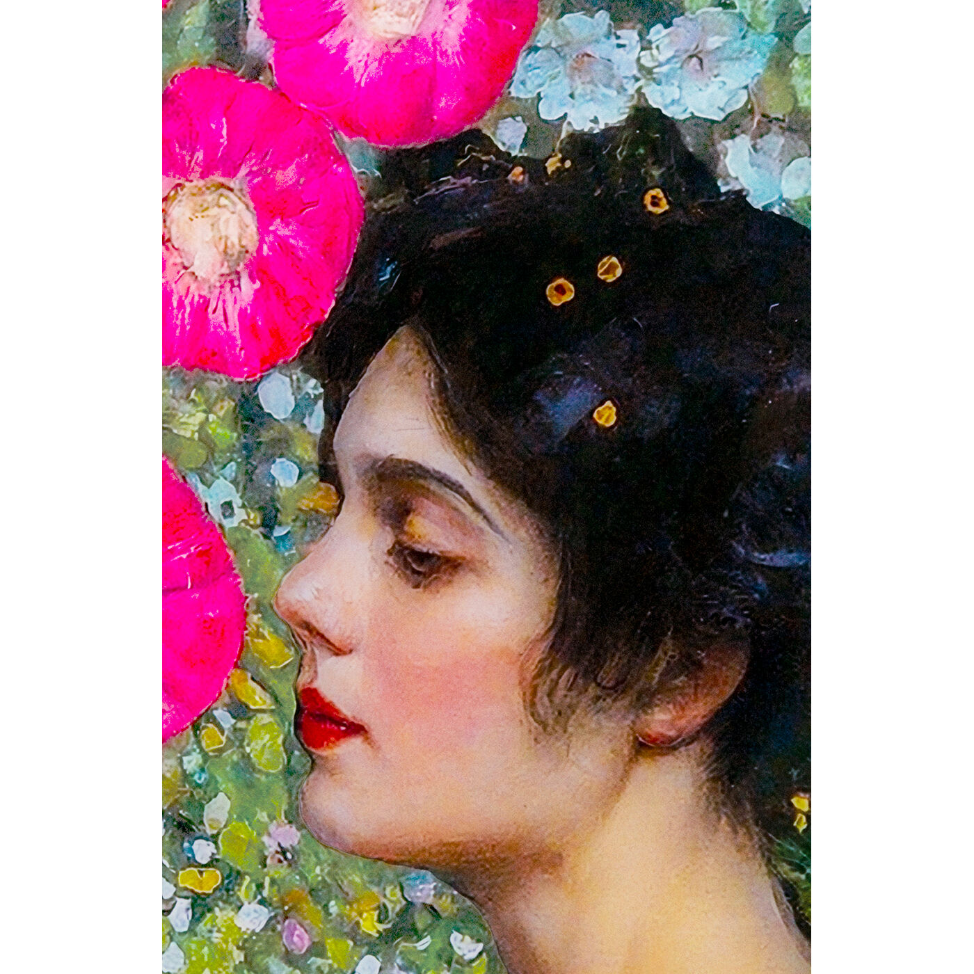 Картина стеклянная Art Nouveau Fleur 120x120cm от KARE Design