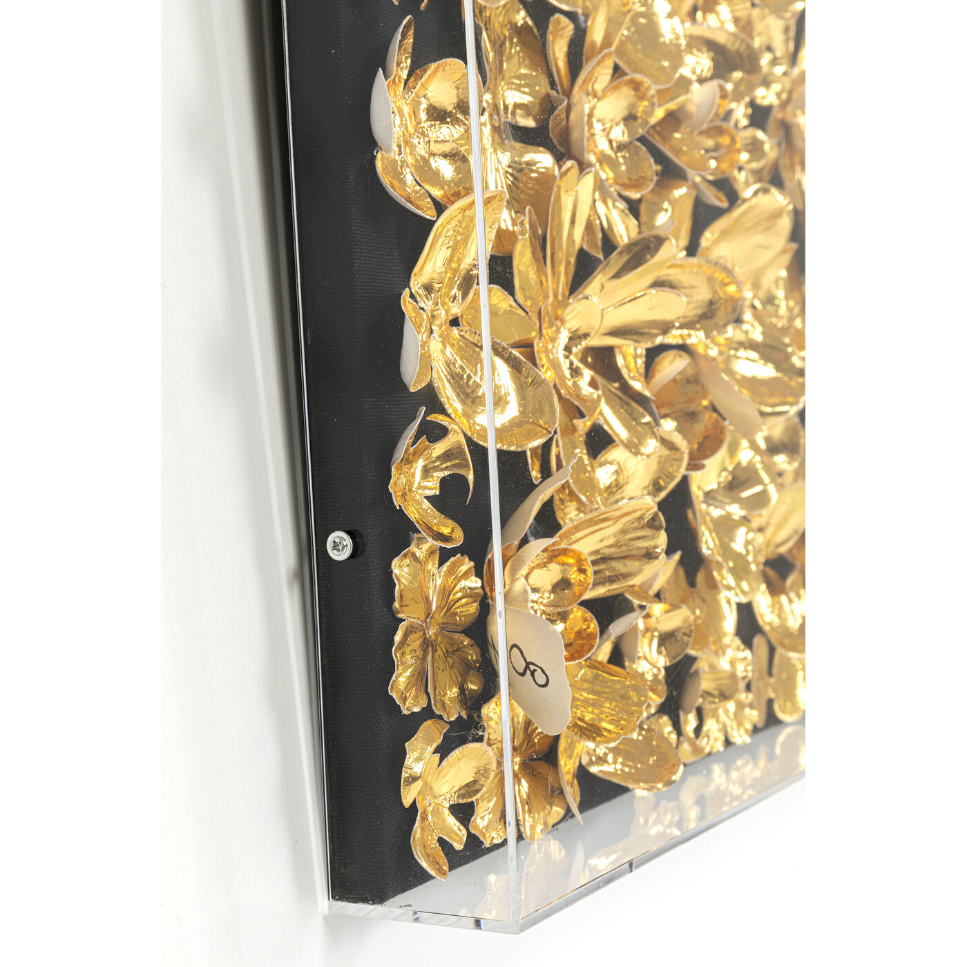 Панно настенное Gold Flower «Золотые цветы» 60x60 см
