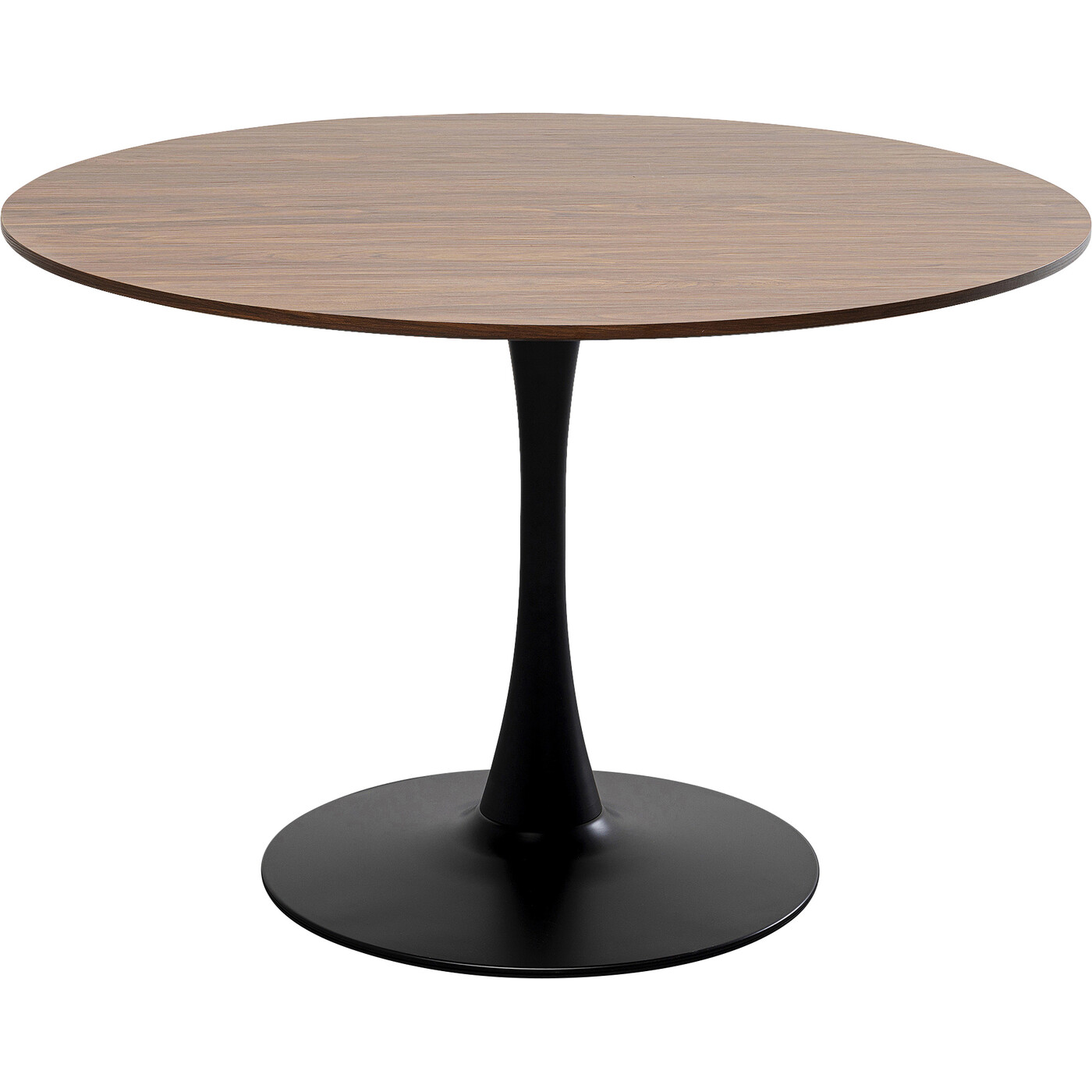 Стол Schickeria Walnut Print Black Ø110 см от KARE Design