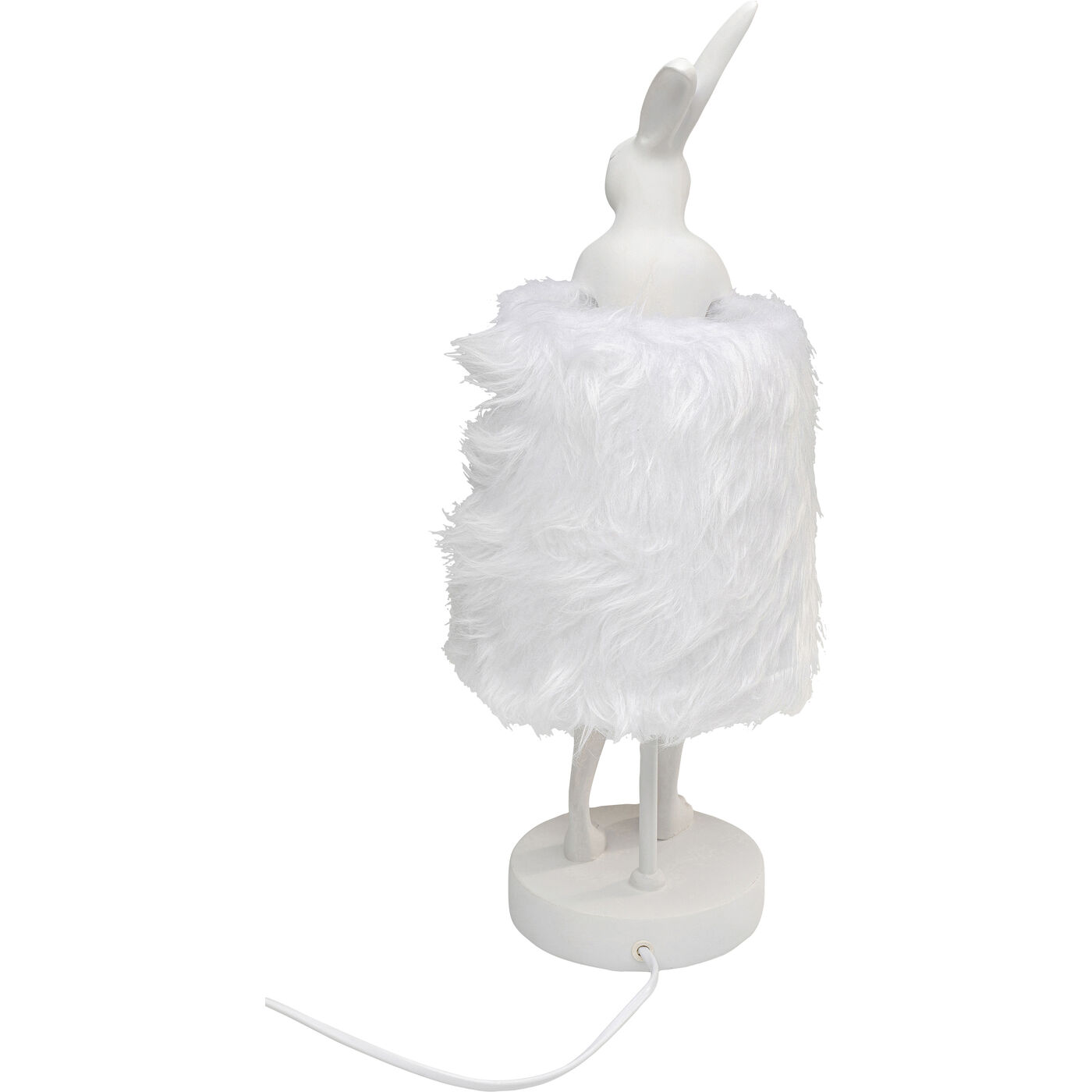 Светильник настольный "Кролик" Rabbit Fur White/Silver, Белый/Серебряный, 50 см от KARE Design