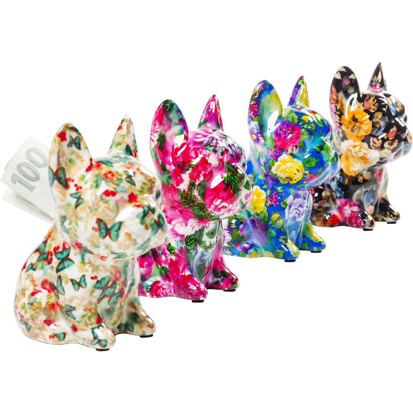 Копилка Dog Fiore «Пёс с цветком» 12 см от KARE Design