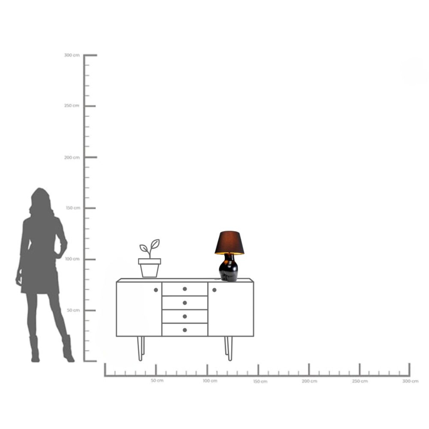 Светильник настольный Donna Black 48 см от KARE Design