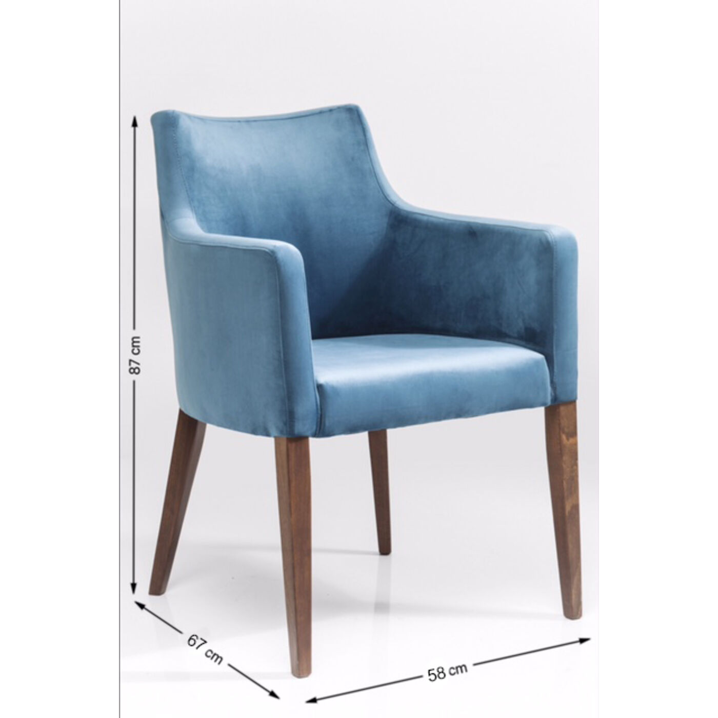 Кресло Mode Velvet Petrol от KARE Design