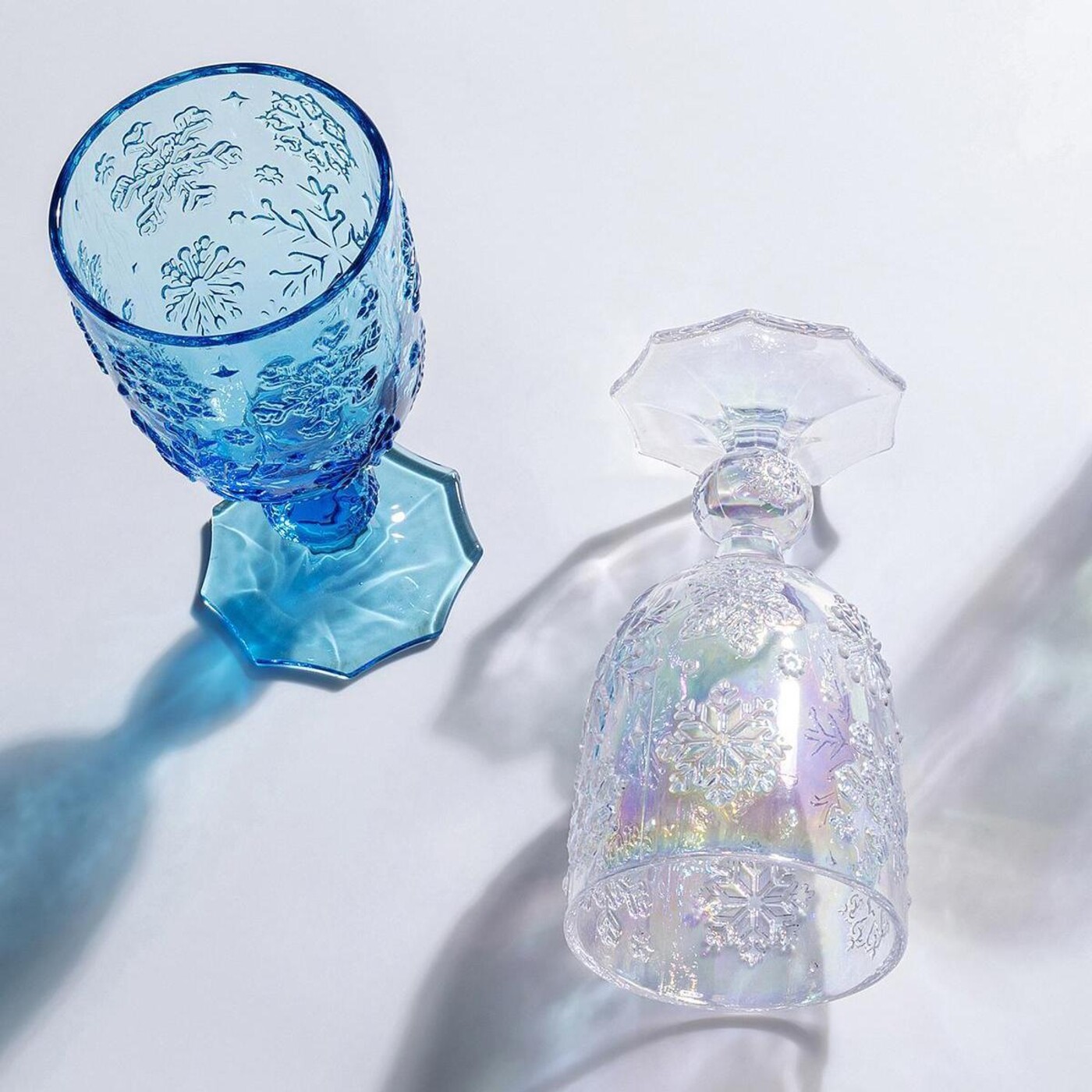 Бокал для вина Ice Flowers «Ледяные цветы», Синий от KARE Design