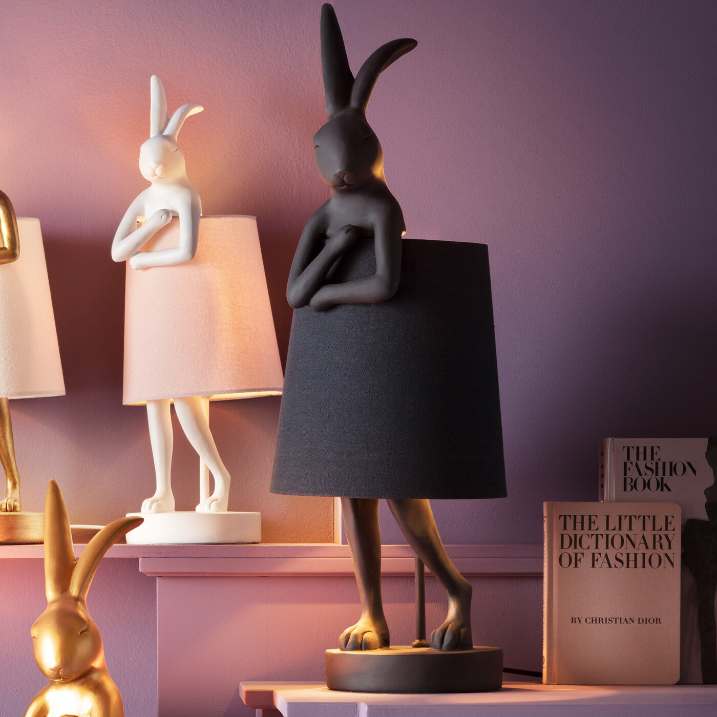 Светильник настольный Animal Rabbit Matt Black 50 см от KARE Design
