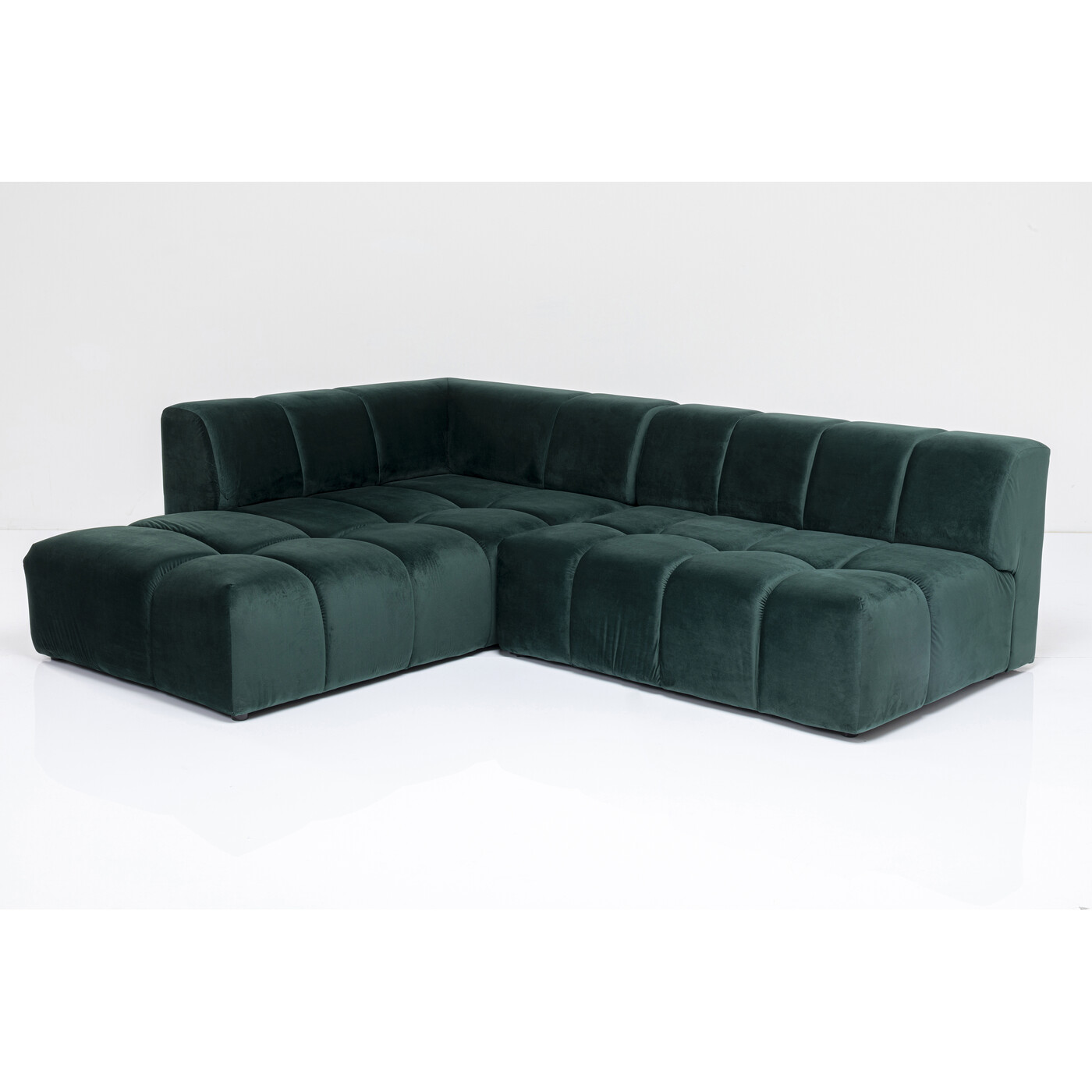 Диван угловой левосторонний Belami Velvet Dark Green Left 265 см от KARE Design