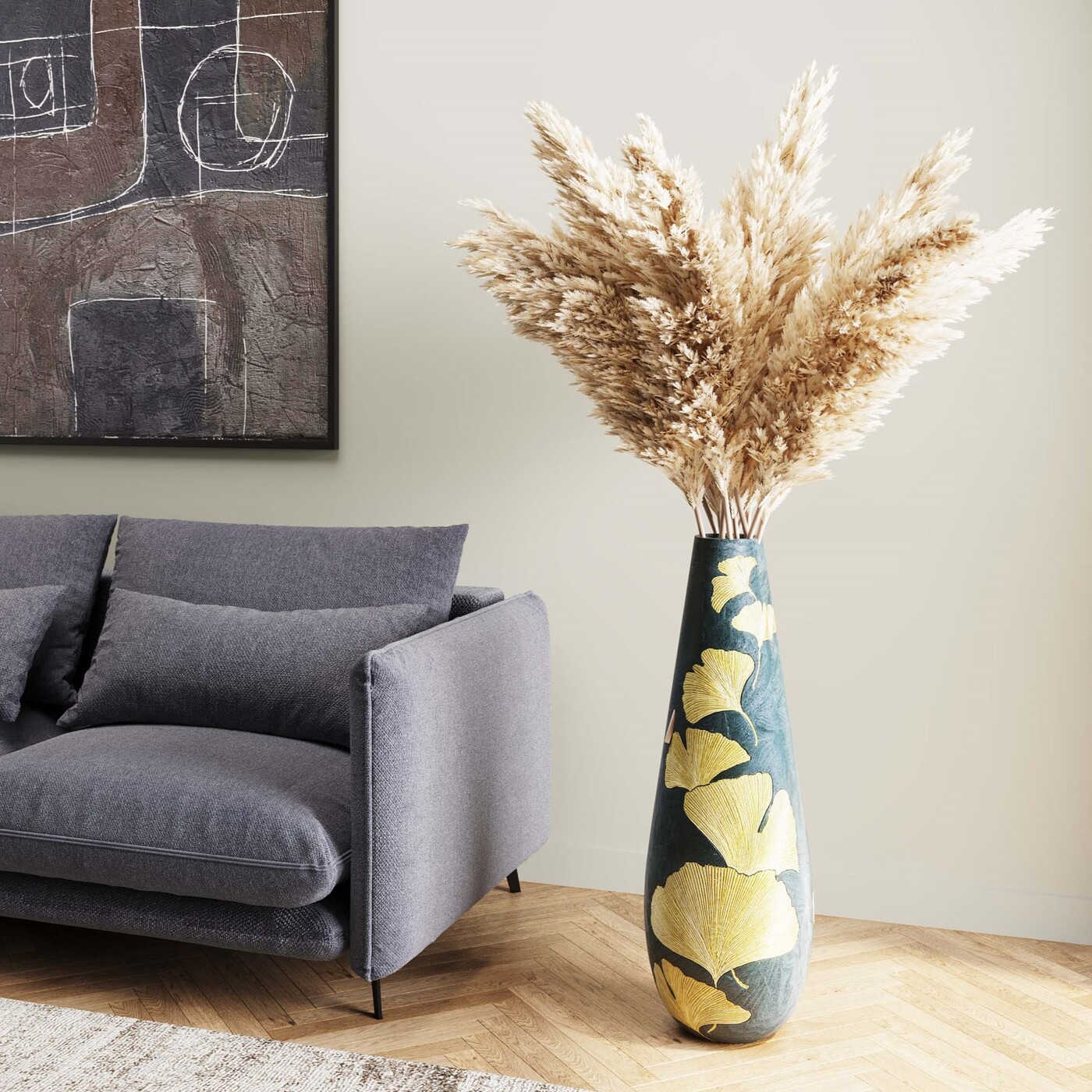 Ваза Elegance Ginkgo «Элегантность гинкго» 95 см от KARE Design