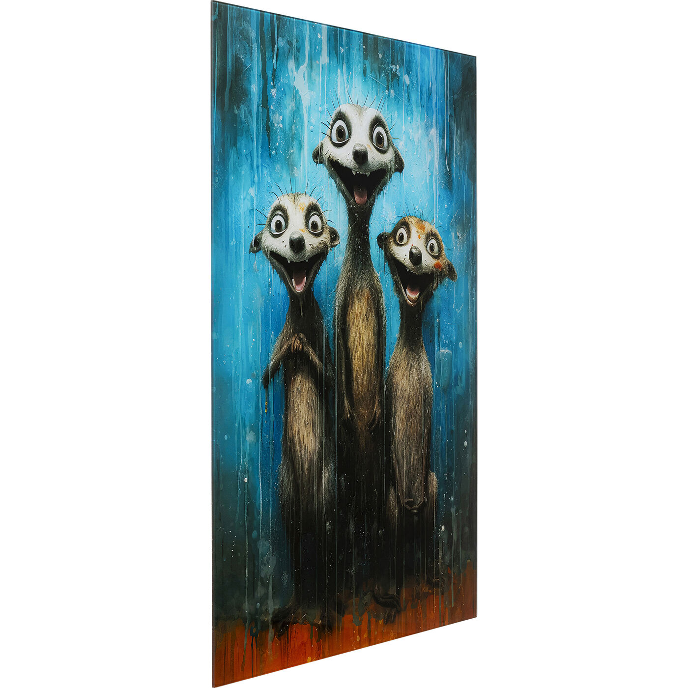 Картина стеклянная Singing Meerkats «Поющие сурикаты» 60x80 см