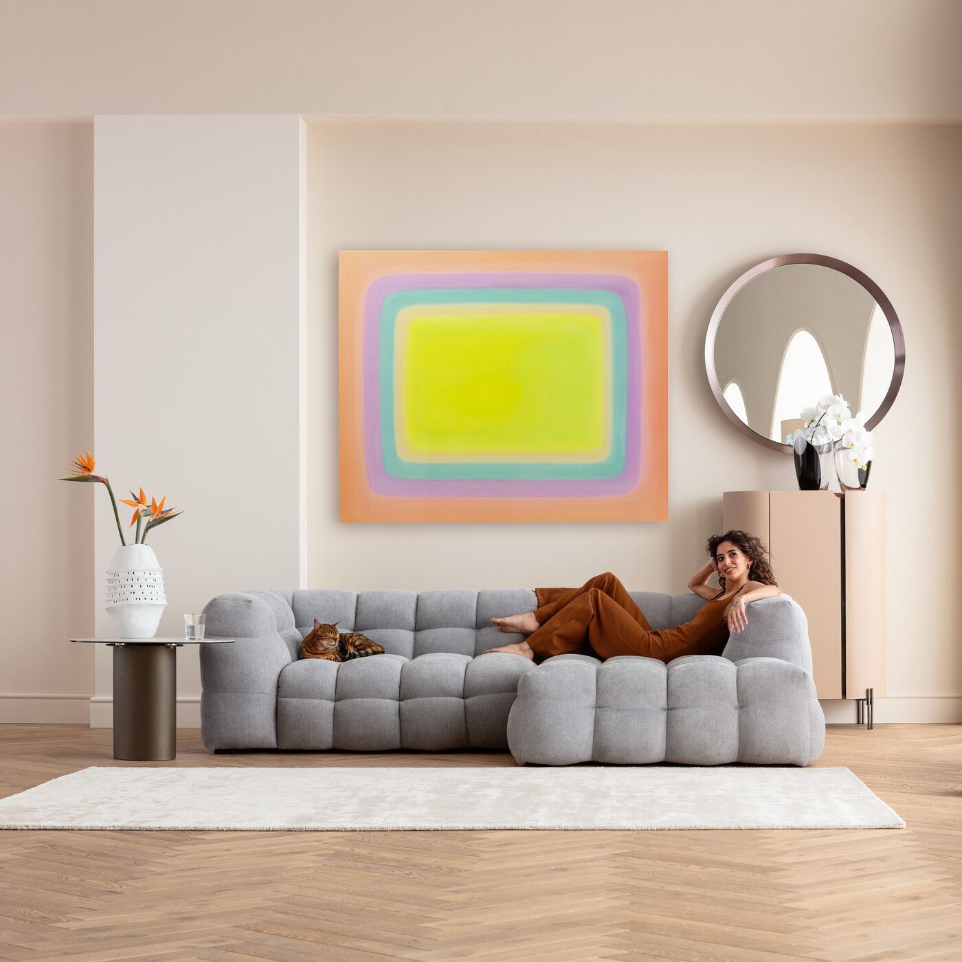 Картина Tendency Yellow «Абстракция» 120x160 см, Жёлтый от KARE Design