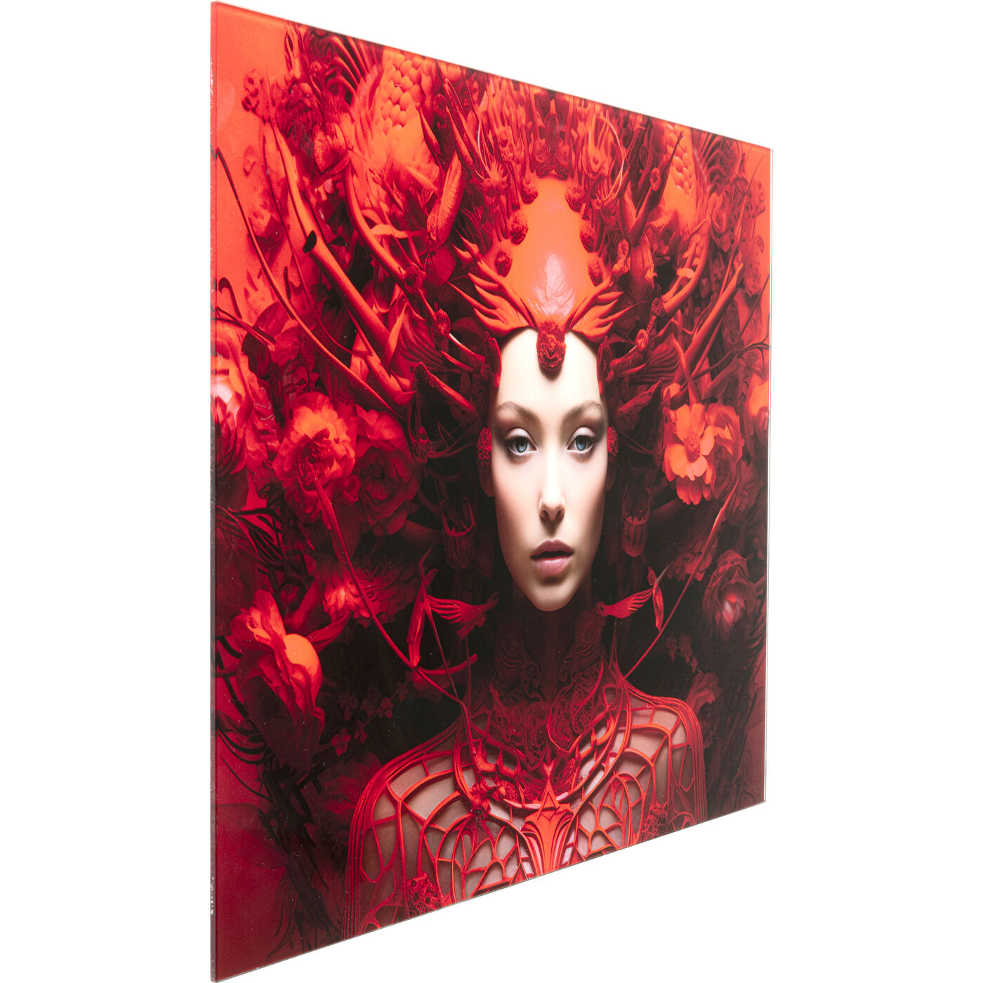 Картина стеклянная Red All Over «Красная абстракция» 50x40 см от KARE Design