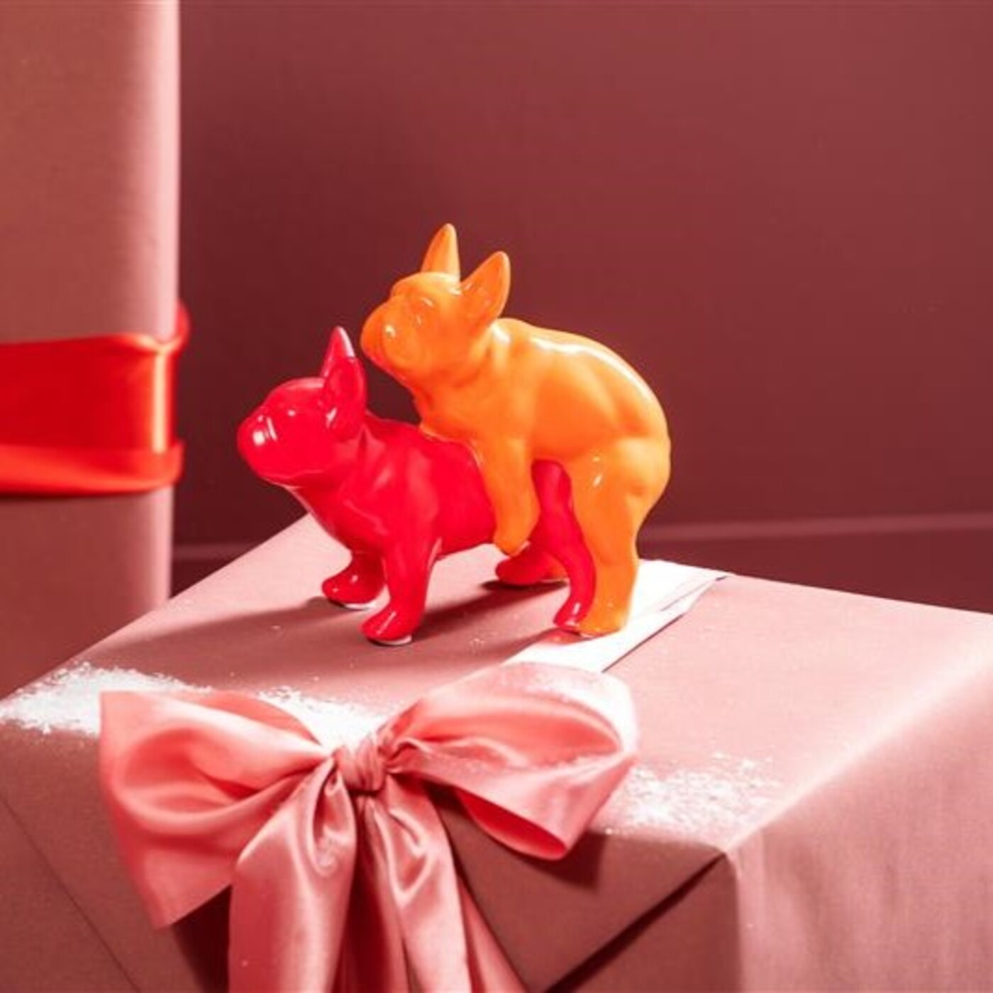 Фигура декоративная Love Dogs «Влюблённые псы», Розовый от KARE Design