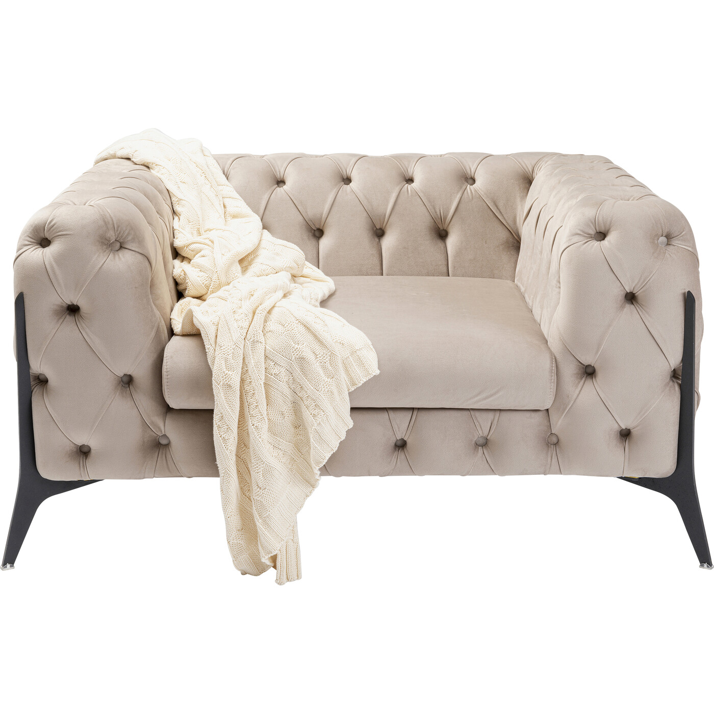 Кресло Bellissima Velvet Beige 120 см от KARE Design