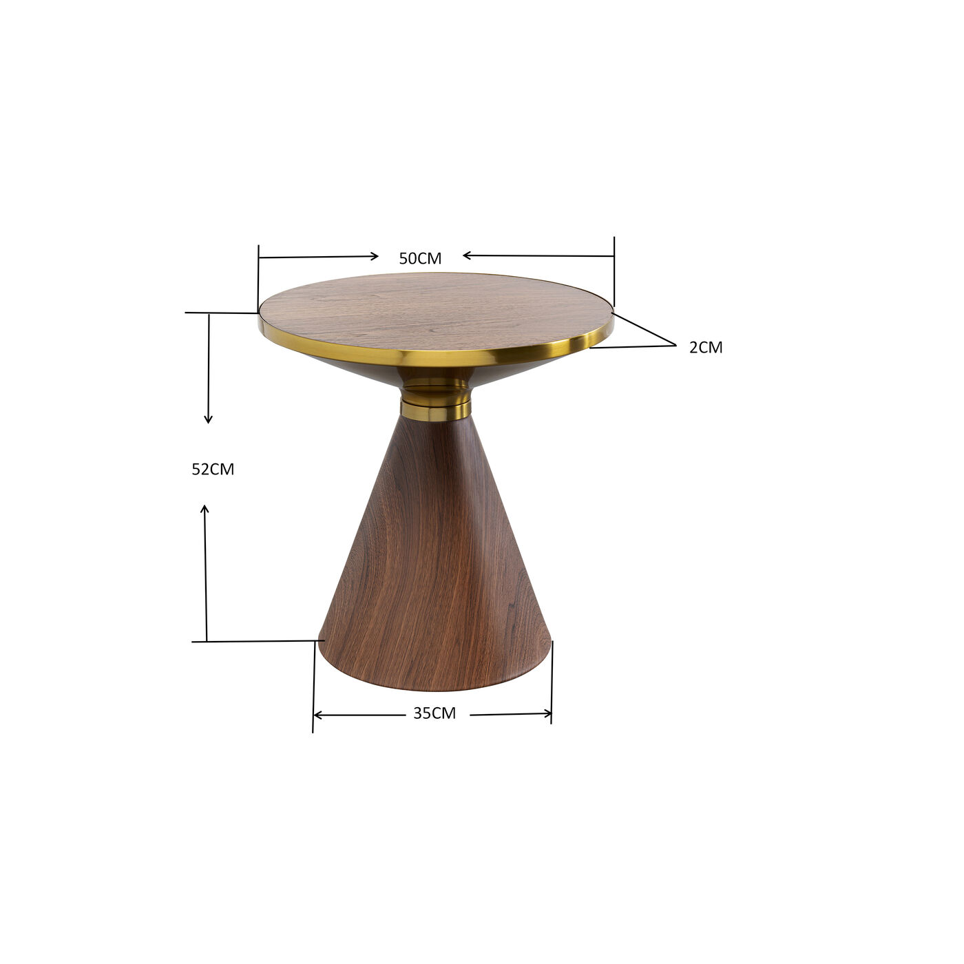 Стол кофейный Cono Marble Ø50 см от KARE Design