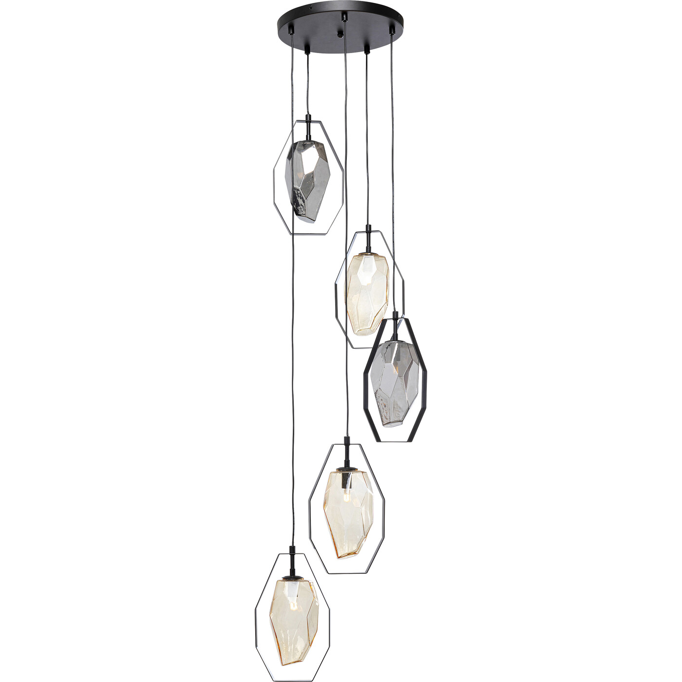 Светильник подвесной Diamond Fever Spiral Black Ø42 см от KARE Design