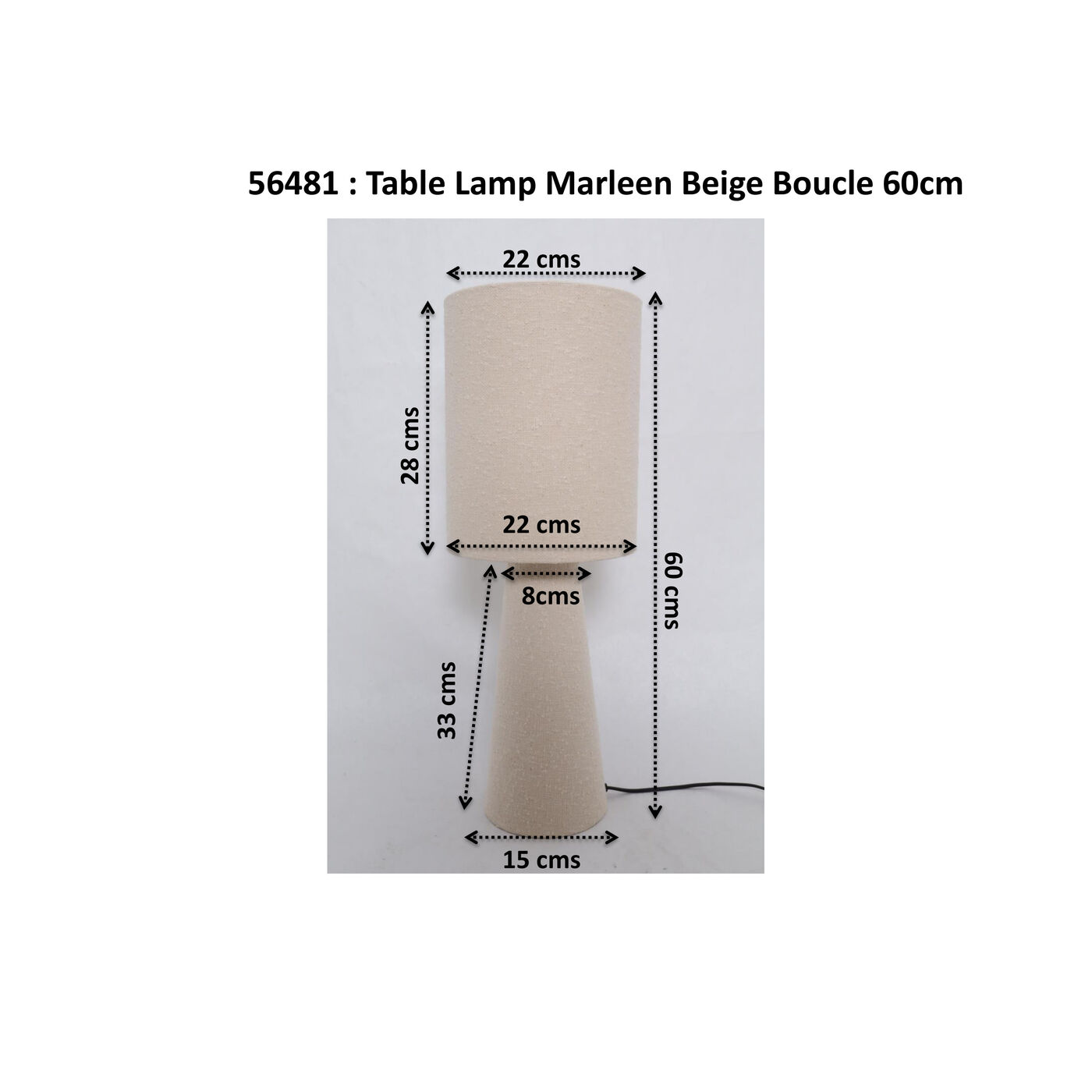 Светильник настольный Marleen Beige Boucle 60cm от KARE Design